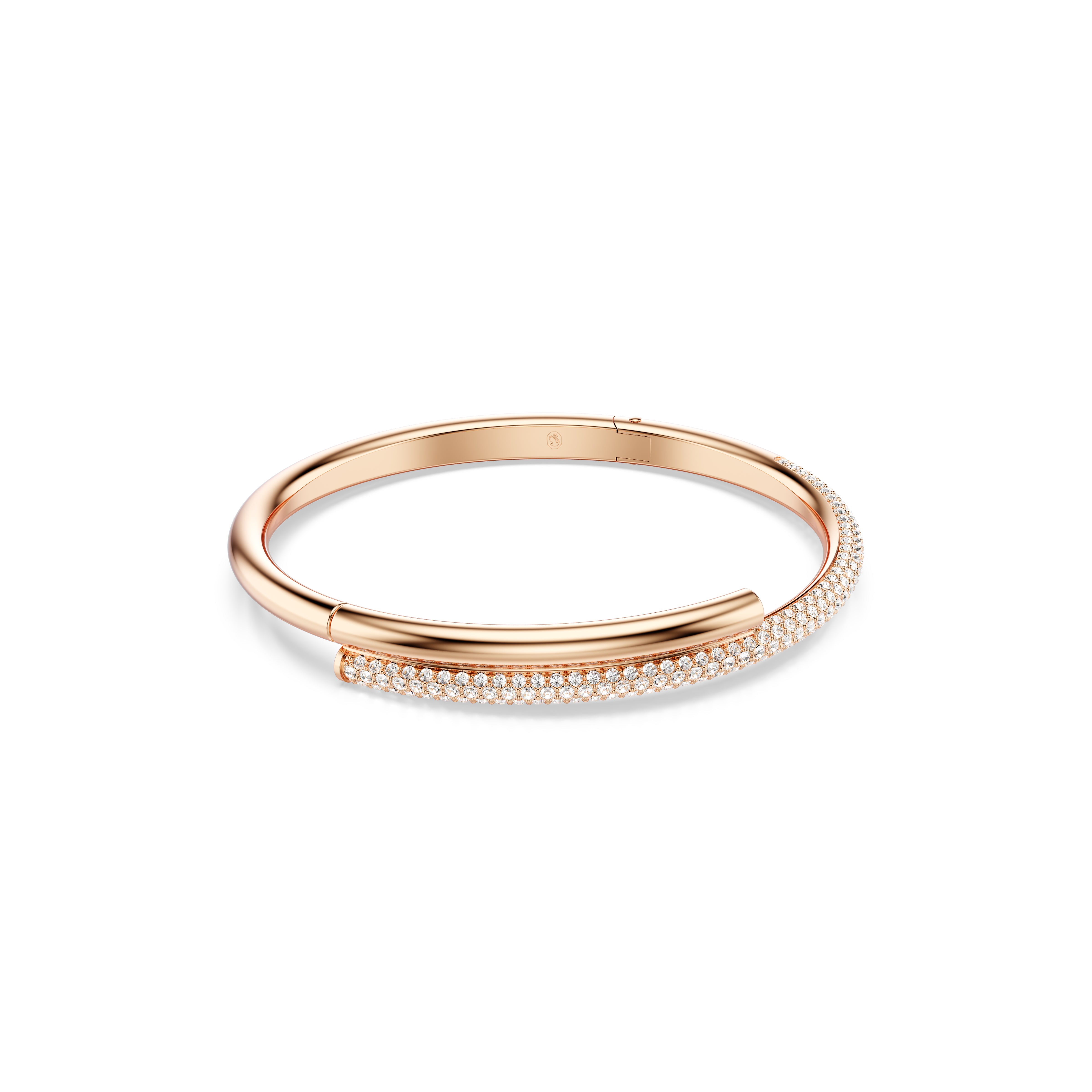 Dextera Bangle Bileklik, Mıknatıs Kapanışlı, Beyaz, Pembe Altın Rengi Kaplama