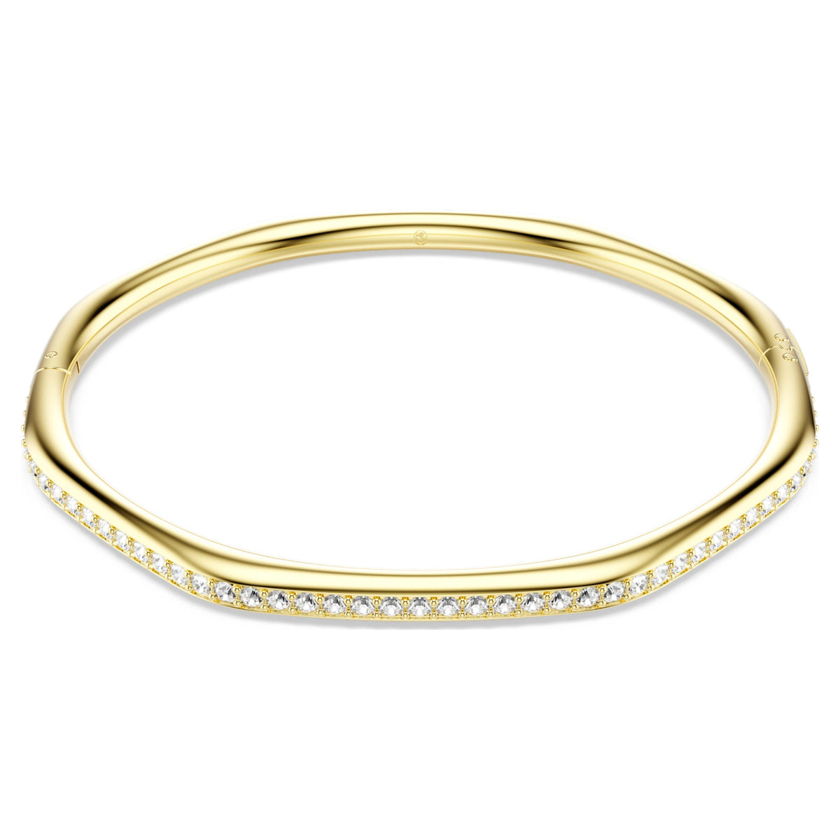 Dextera Bangle Bileklik, Sekizgen, Round Cut, Beyaz, Sarı Altın Rengi Kaplama