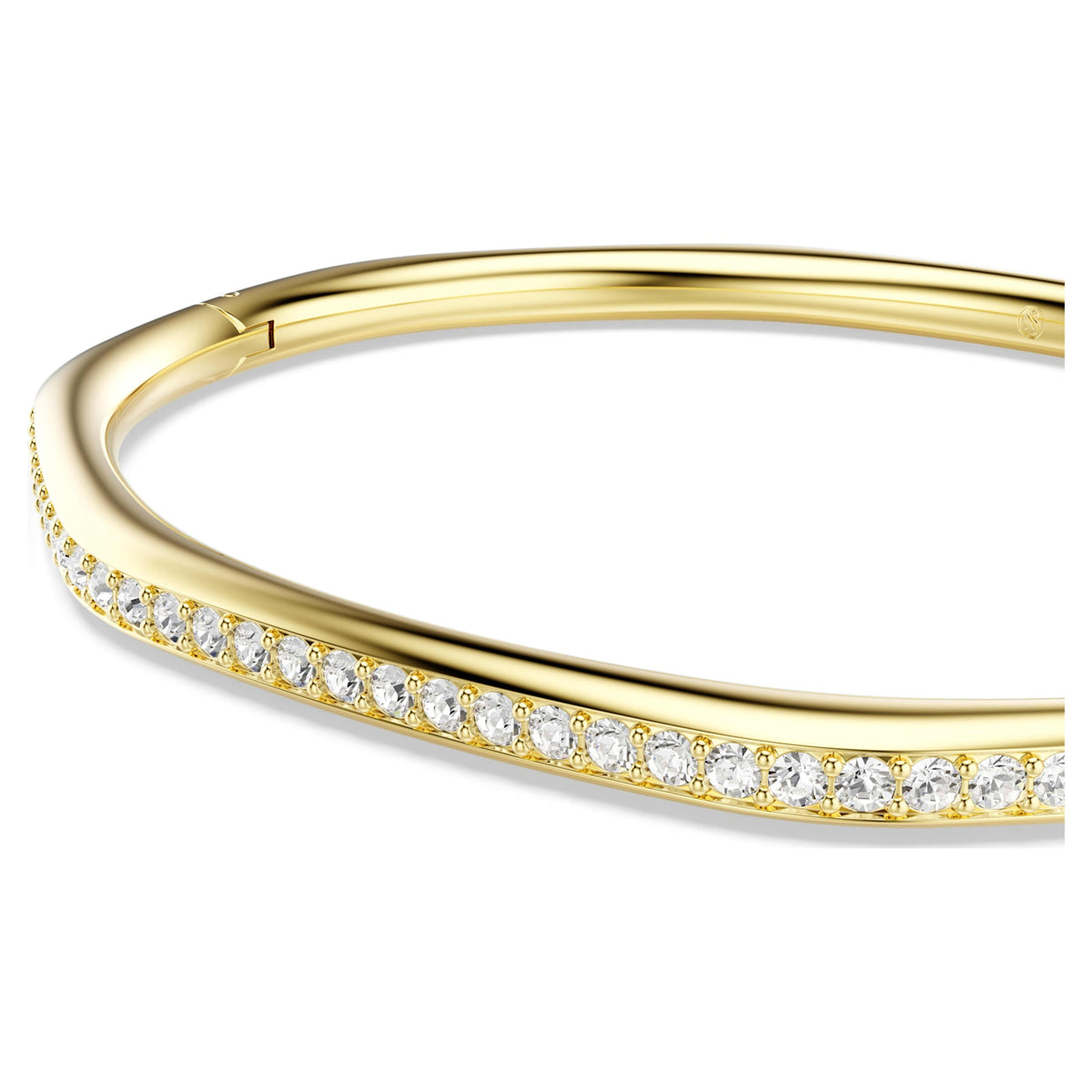 Dextera Bangle Bileklik, Sekizgen, Round Cut, Beyaz, Sarı Altın Rengi Kaplama