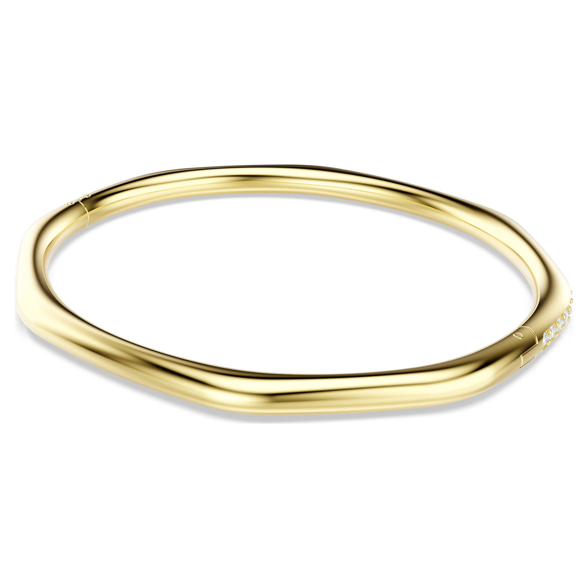 Dextera Bangle Bileklik, Sekizgen, Round Cut, Beyaz, Sarı Altın Rengi Kaplama