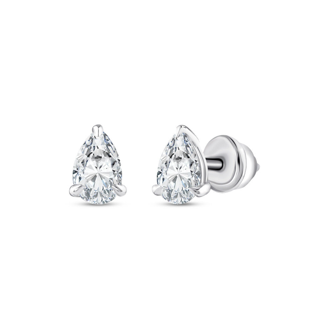 (0.7 Karat) ME Solitaire Pear Diamond Studs