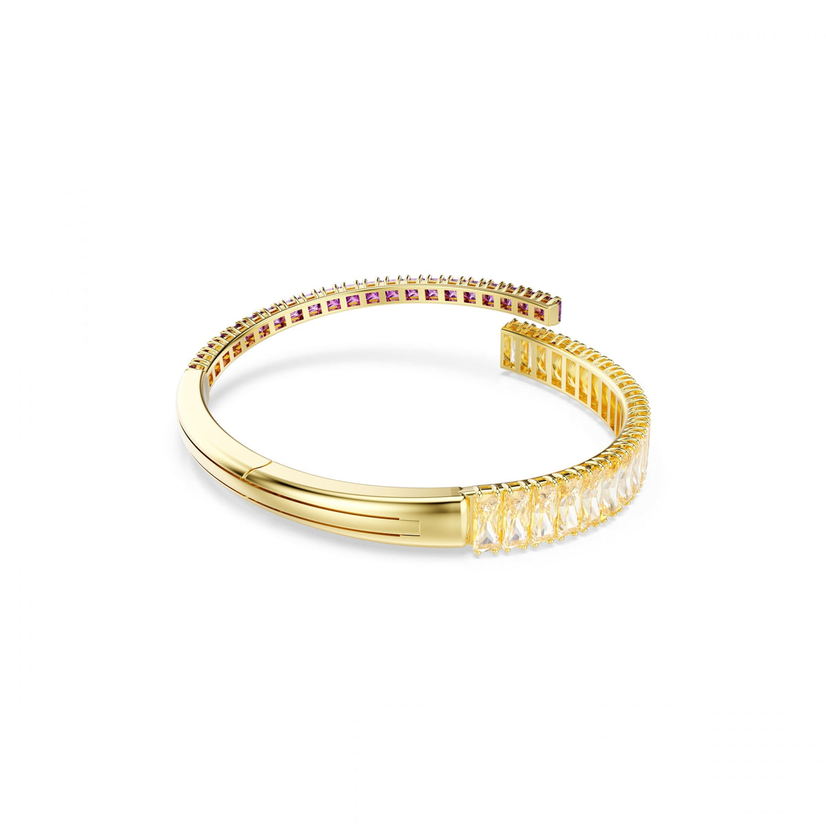 Matrix Bangle Bileklik, Karışık Kesim, Çok Renkli, Sarı Altın Rengi Kaplama