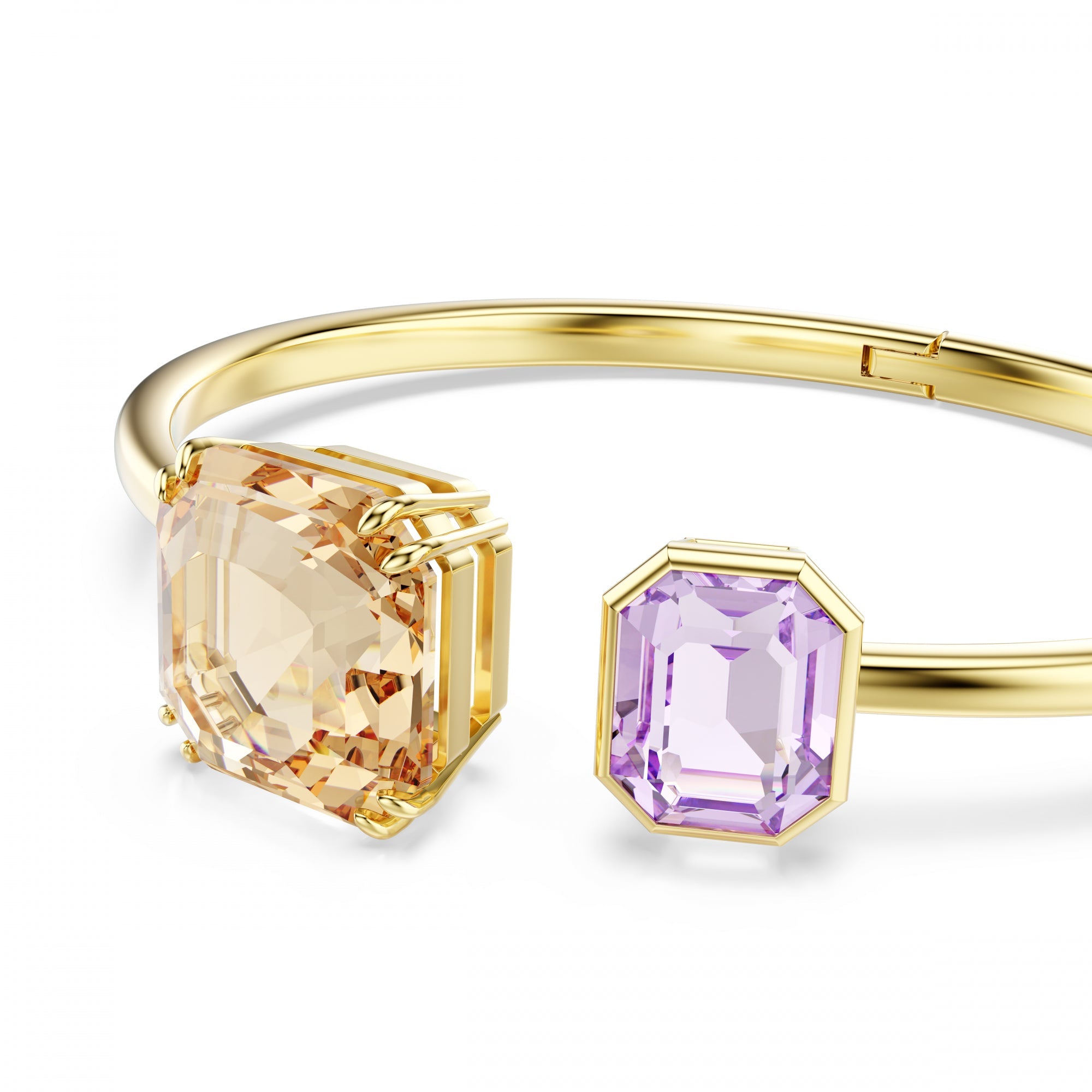 Millenia Bangle Bileklik, Sekizgen Kesim, Çok Renkli, Sarı Altın Rengi Kaplama