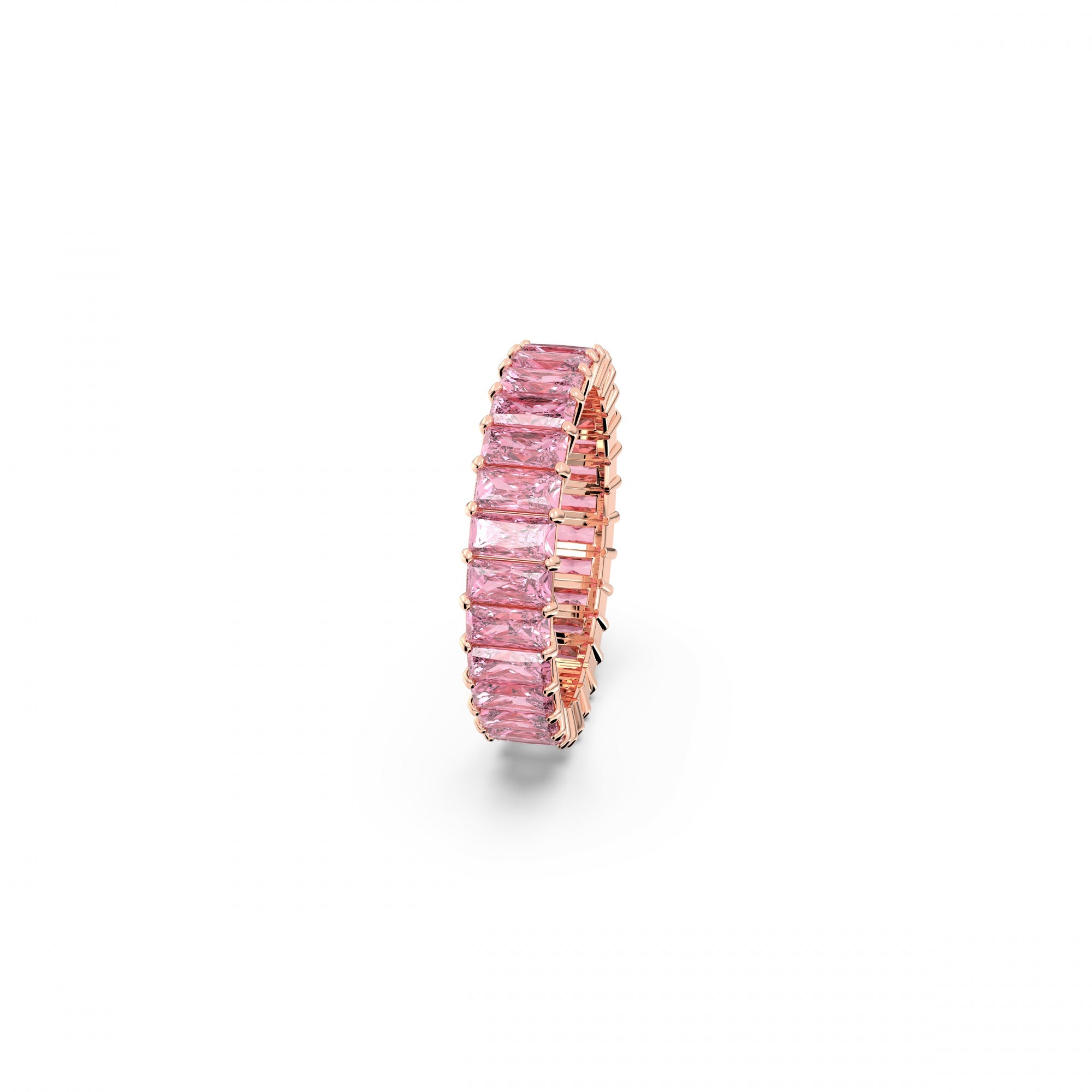 Matrix Yüzük, Baget Kesim, Pembe, Pembe Altın Rengi Kaplama