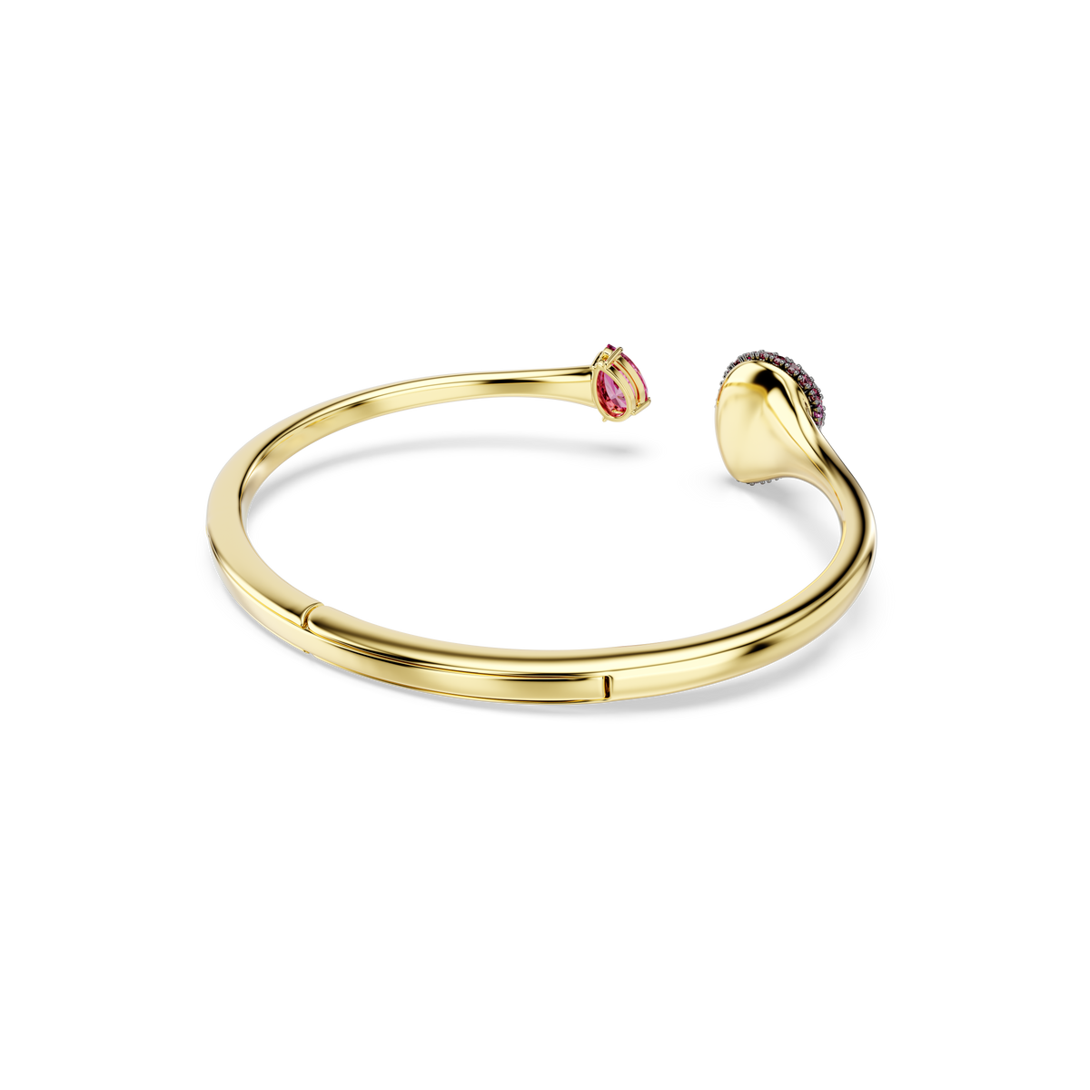Sublima Bangle Bileklik, Armut Kesim, Kırmızı, 18K Altın Rengi Yüzey