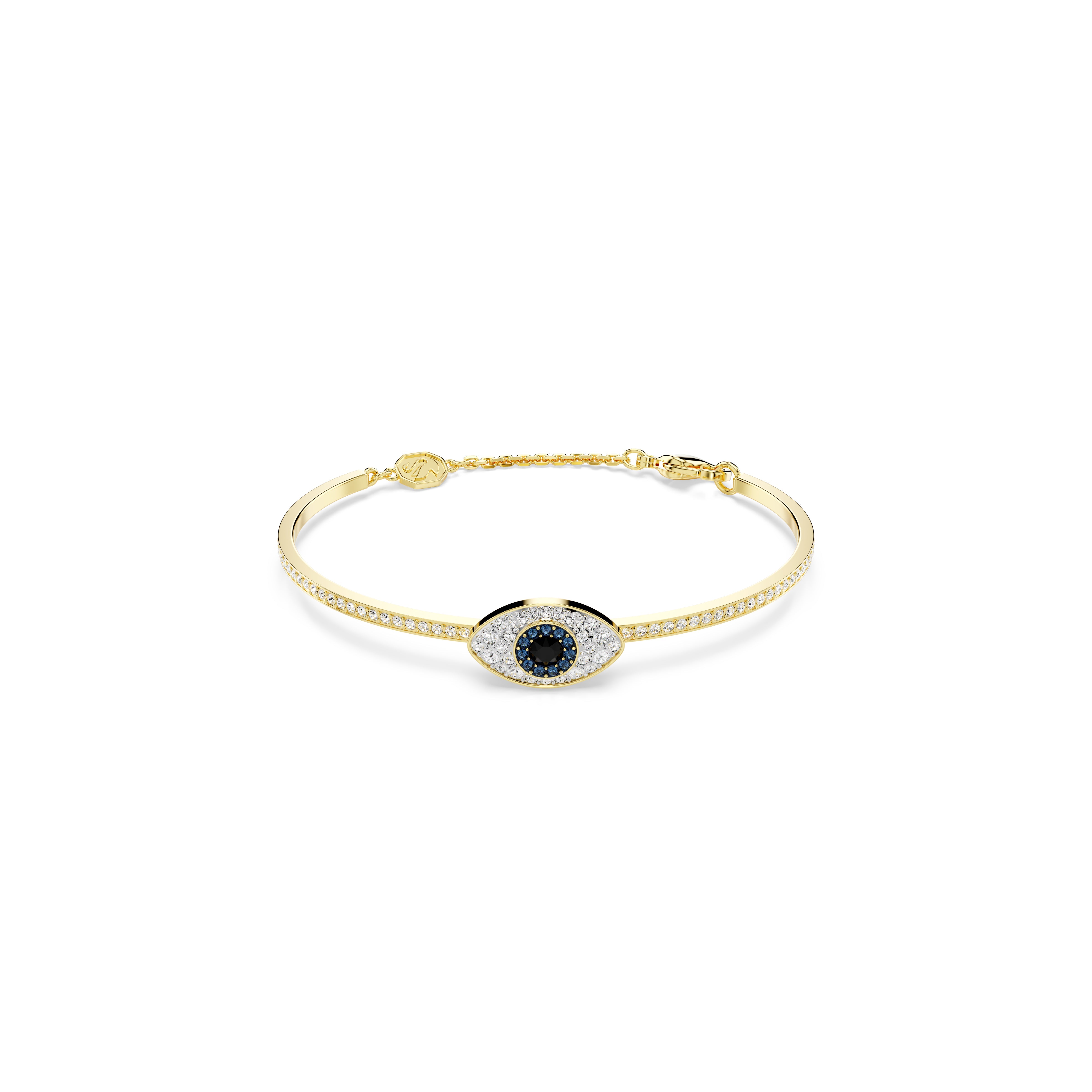 Symbolica Bangle Bileklik, Evil Eye, Mavi, Sarı Altın Rengi Kaplama