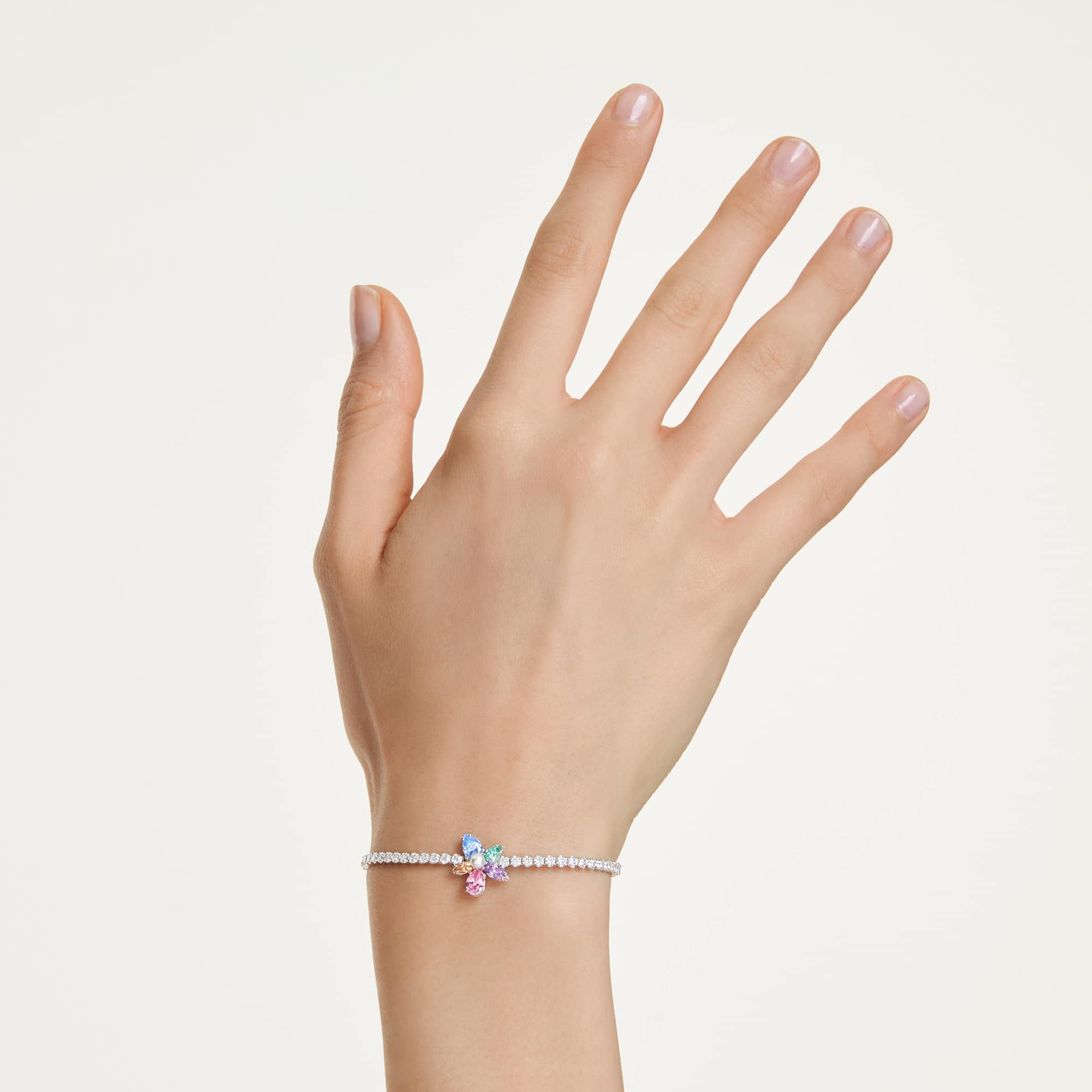 Ariana Grande x Swarovski Bileklik, Karışık Kesim, Çiçek, Çok Renkli, Rodyum Kaplama