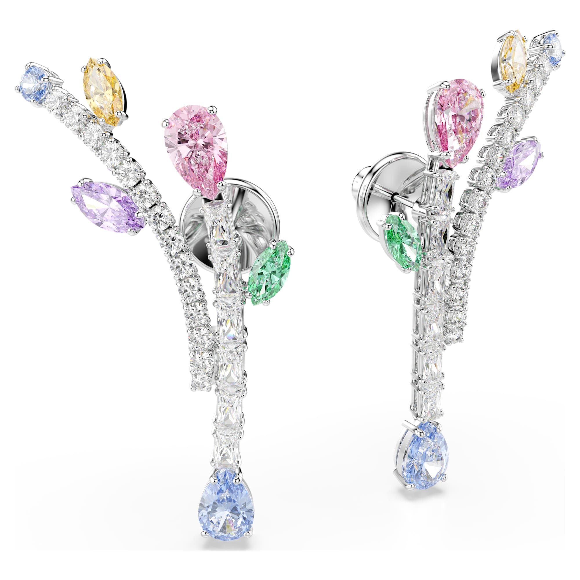 Ariana Grande x Swarovski Damla Küpe, Karışık Kesim, Çok Renkli, Rodyum Kaplama