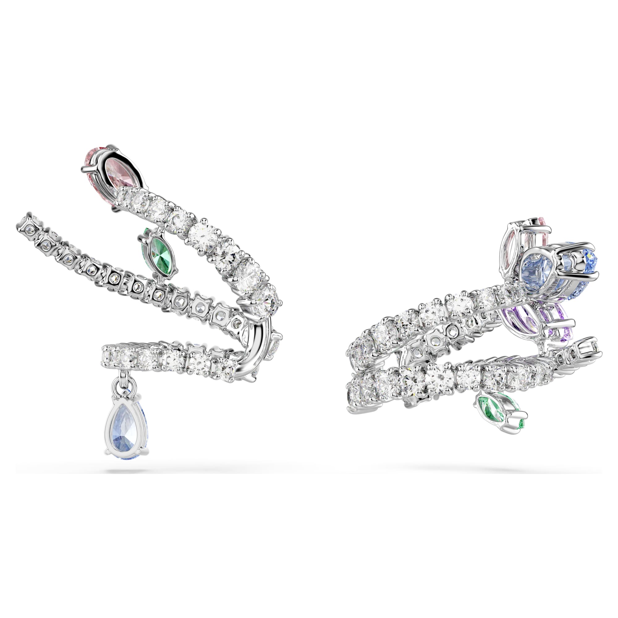 Ariana Grande x Swarovski Kelepçe Küpe, Karışık Kesim, Çok Renkli, Rodyum Kaplama