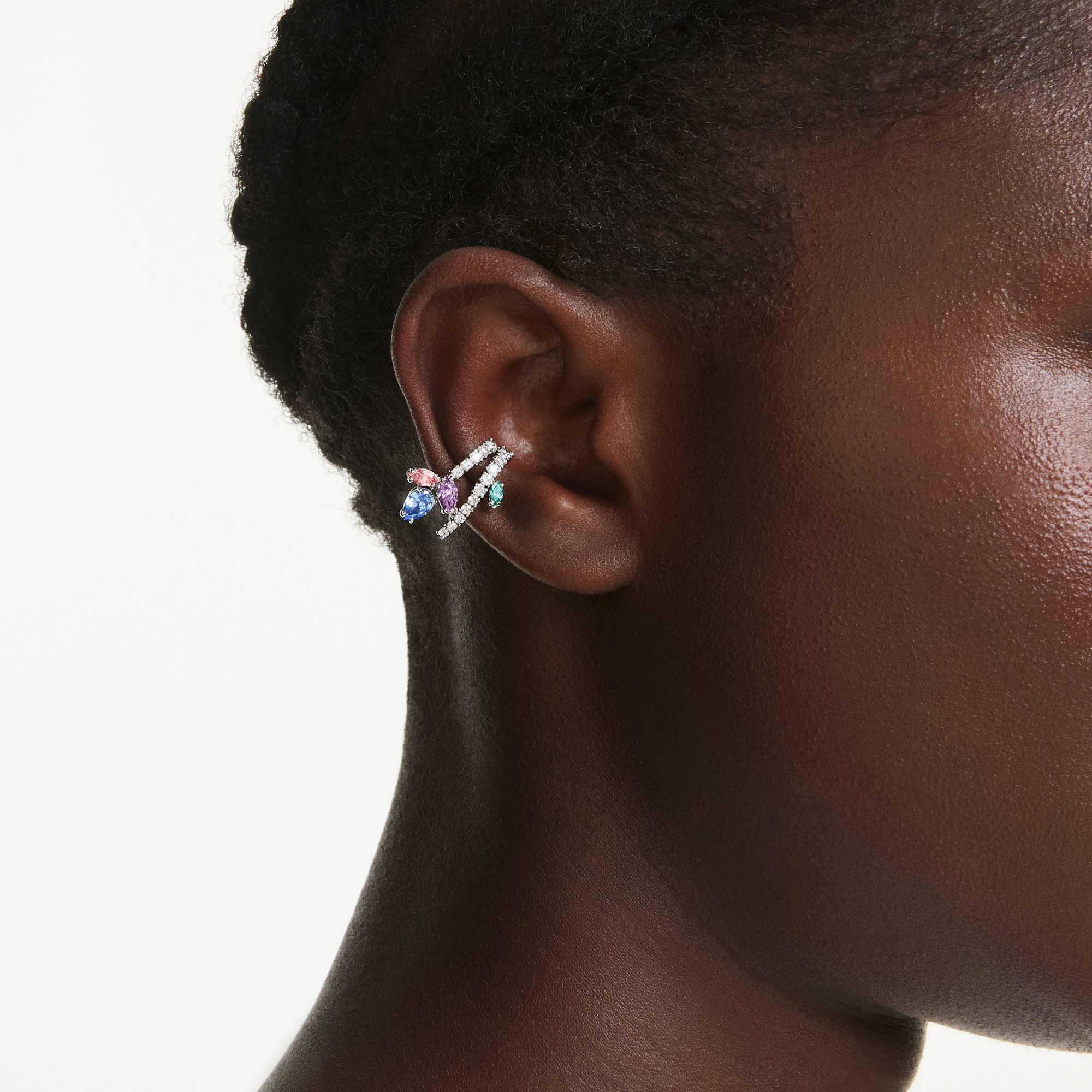 Ariana Grande x Swarovski Kelepçe Küpe, Karışık Kesim, Çok Renkli, Rodyum Kaplama