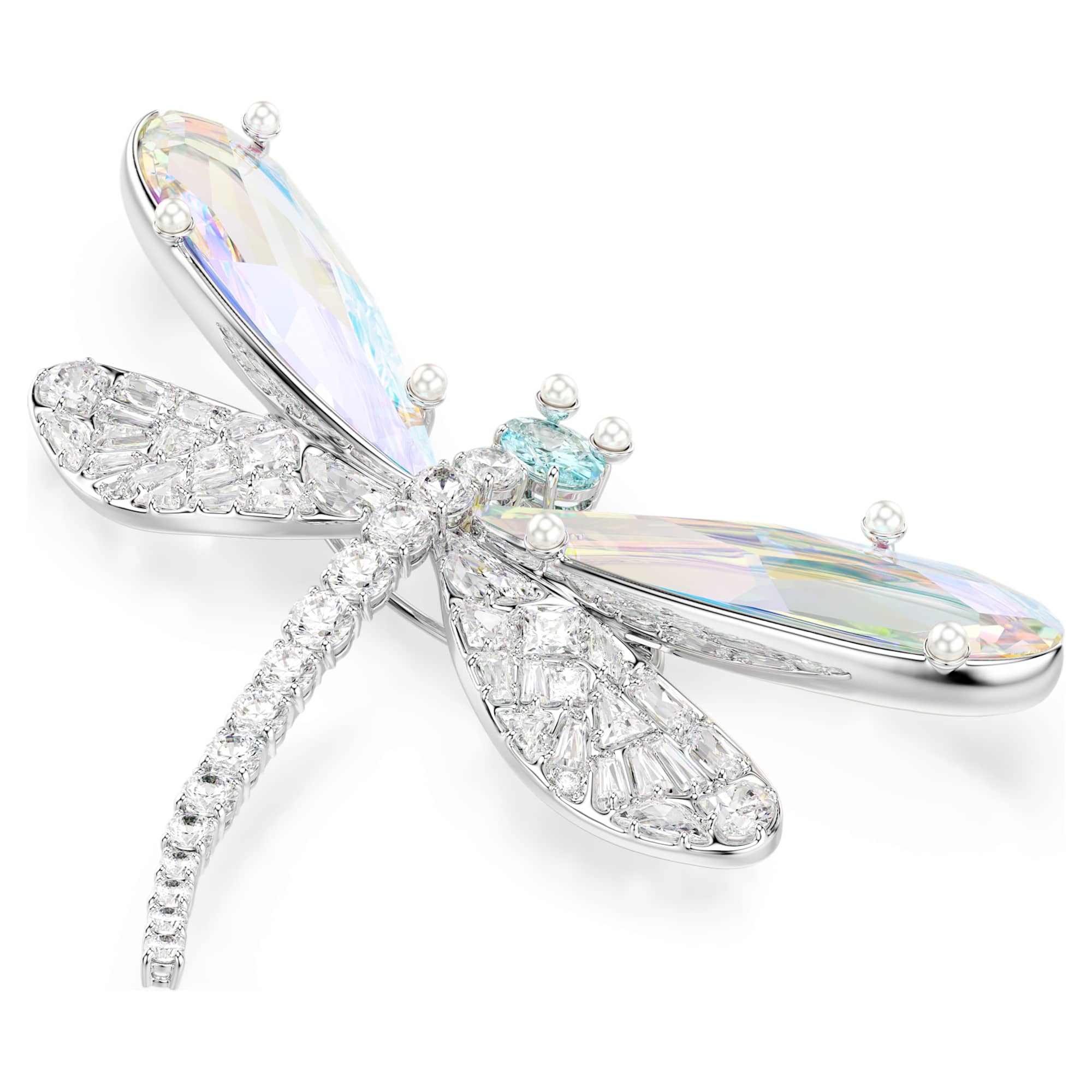 Ariana Grande x Swarovski Kolye ve broş, Karışık Kesim, Yusufçuk, Yeşil, Rodyum Kaplama
