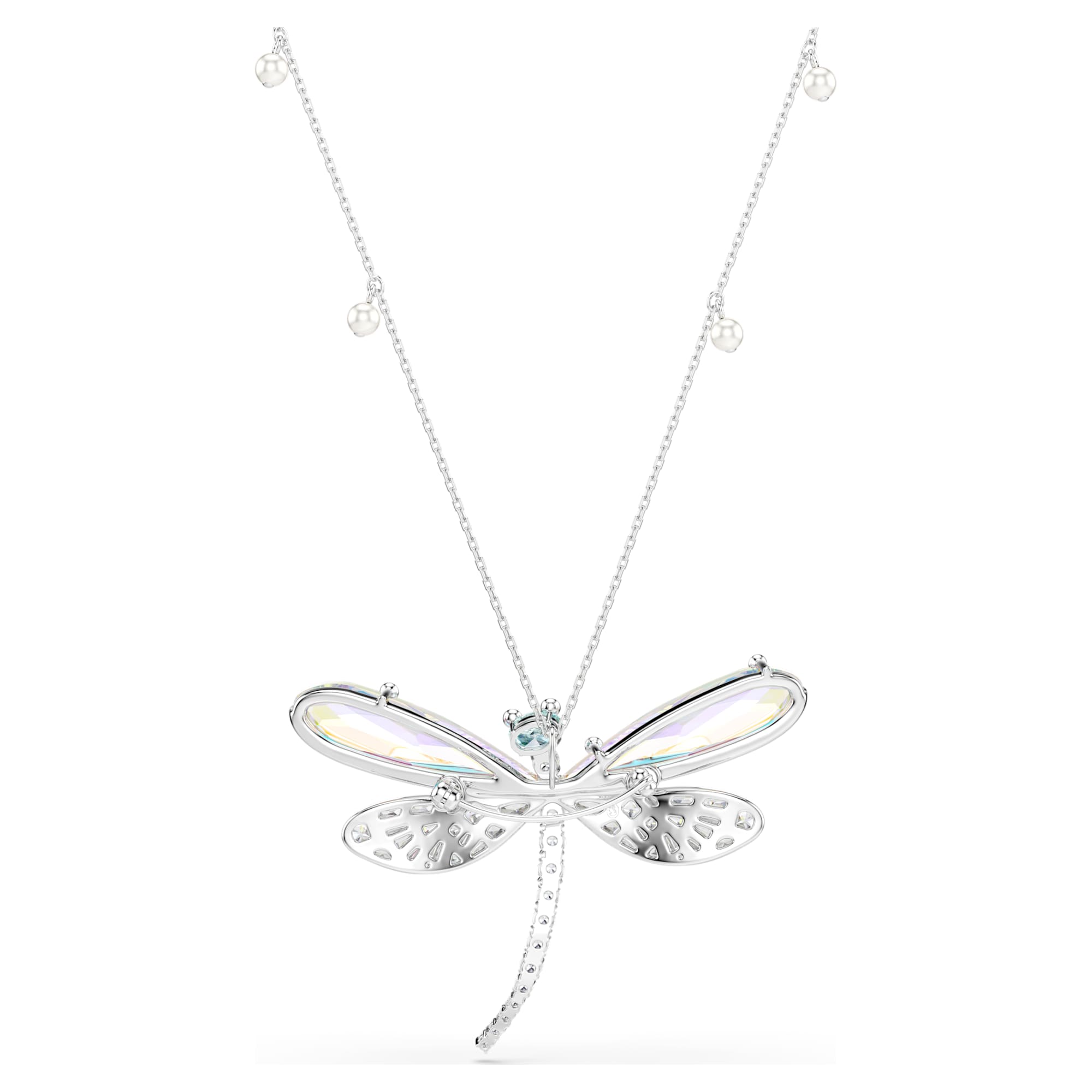 Ariana Grande x Swarovski Kolye ve broş, Karışık Kesim, Yusufçuk, Yeşil, Rodyum Kaplama