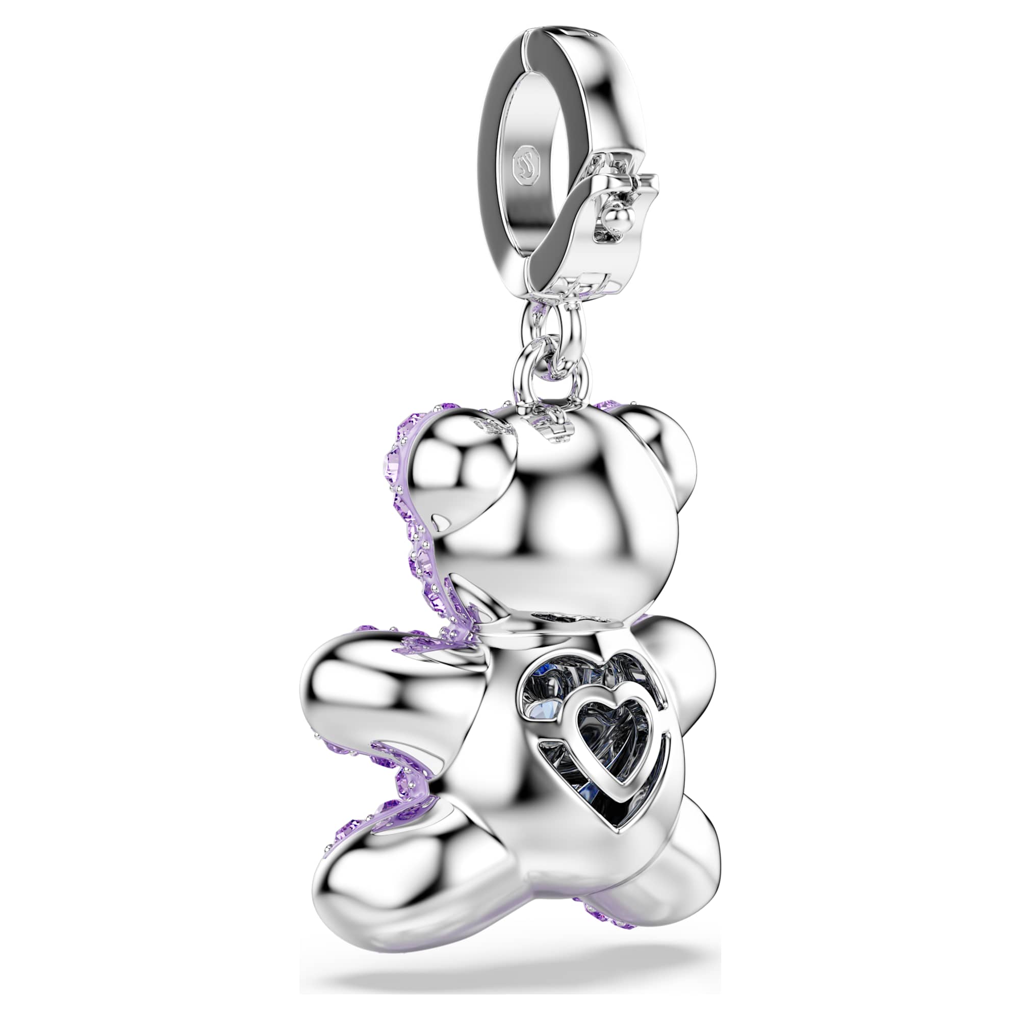 Idyllia Charm, Karışık Kesim, Ayıcık, Mor, Rodyum Kaplama