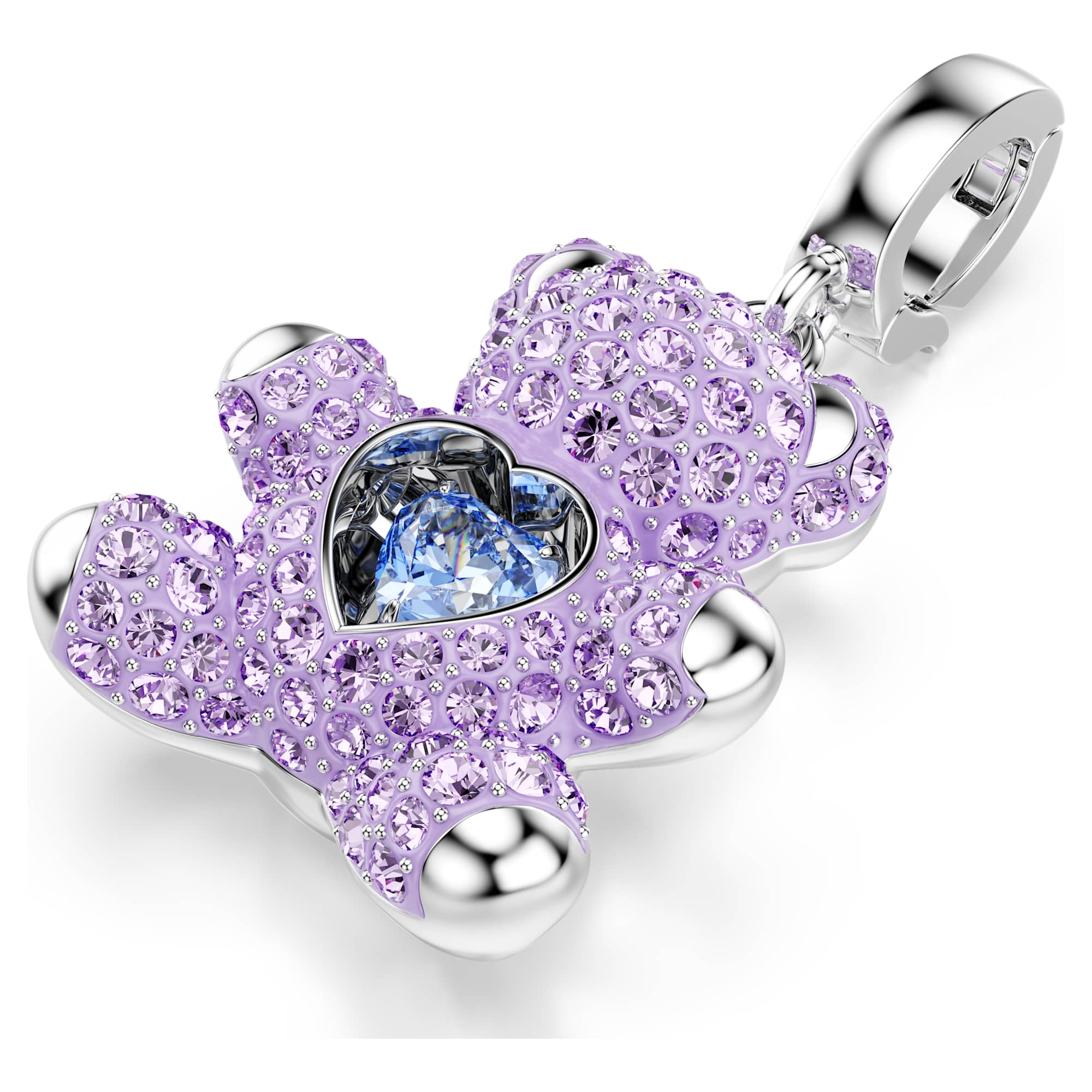 Idyllia Charm, Karışık Kesim, Ayıcık, Mor, Rodyum Kaplama