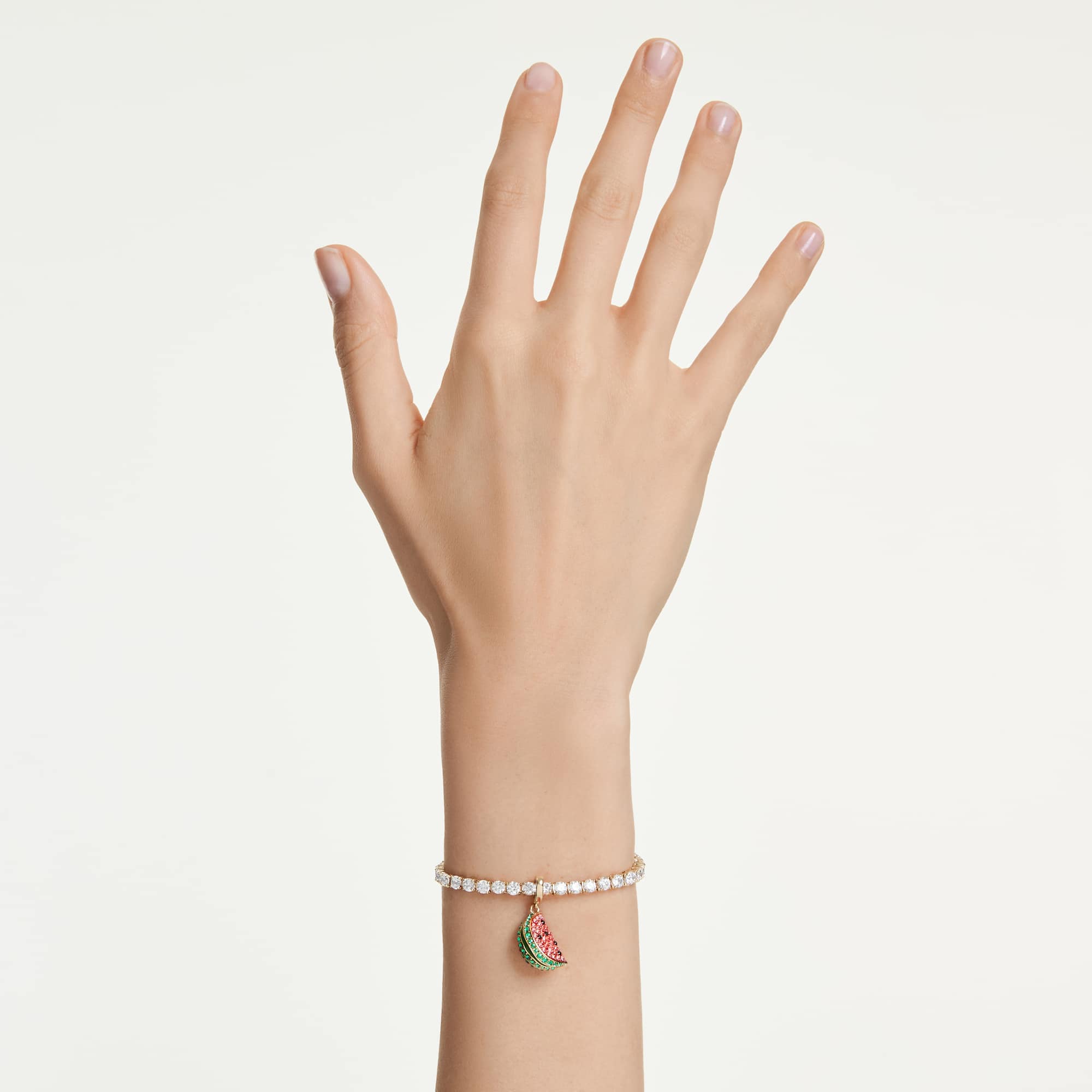 Idyllia Charm, Karışık Kesim, Karpuz, Çok Renkli, Sarı Altın Rengi Kaplama