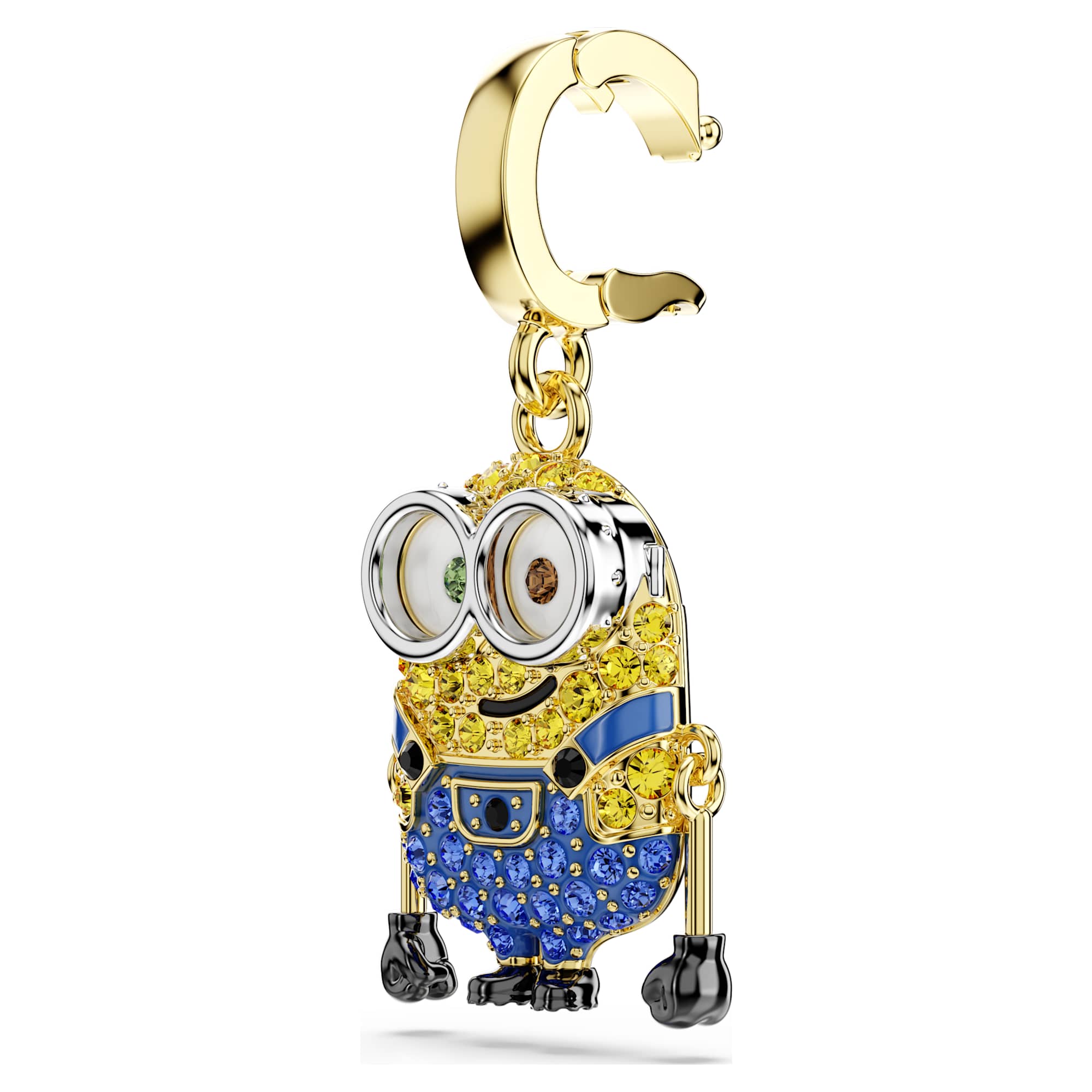 Minions Bob Charm, Pave, Çok Renkli, Sarı Altın Rengi Kaplama