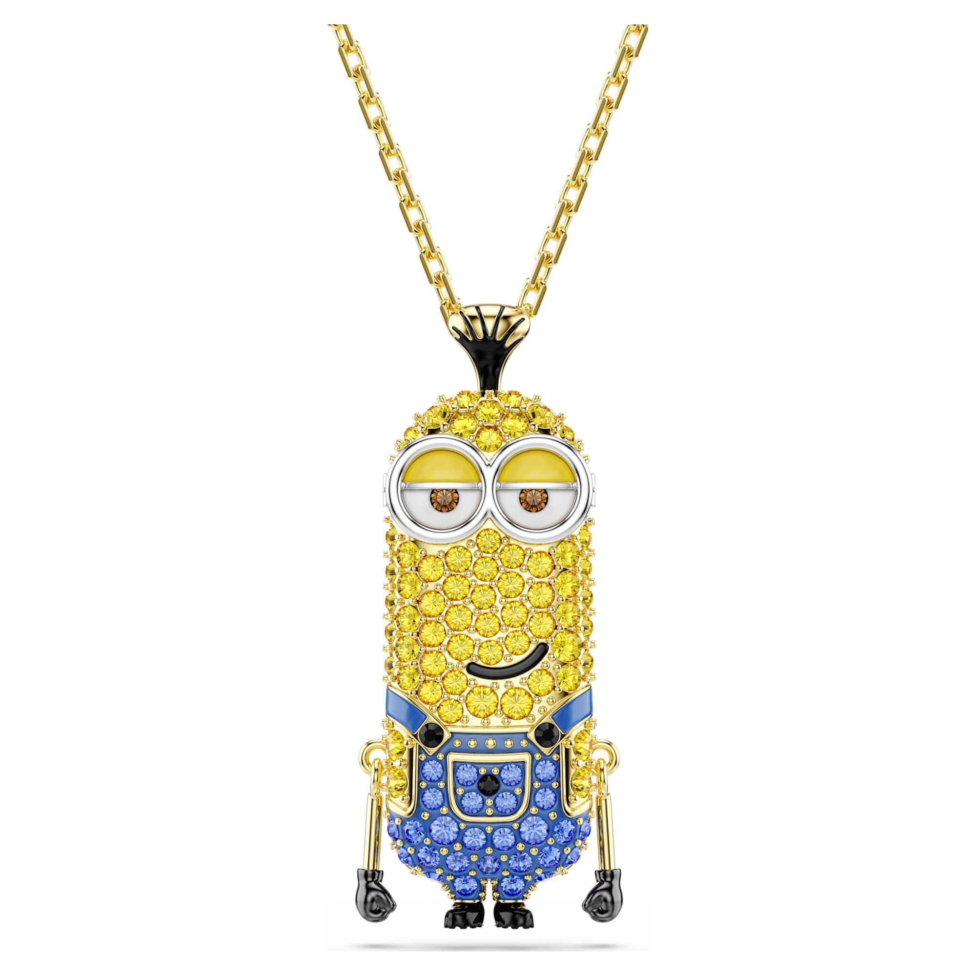 Minions Kevin Kolye, Pave, Çok Renkli, Sarı Altın Rengi Kaplama