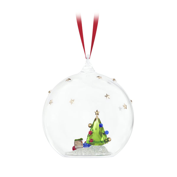 Holiday Cheers Tree And Gifts Ball Ornament