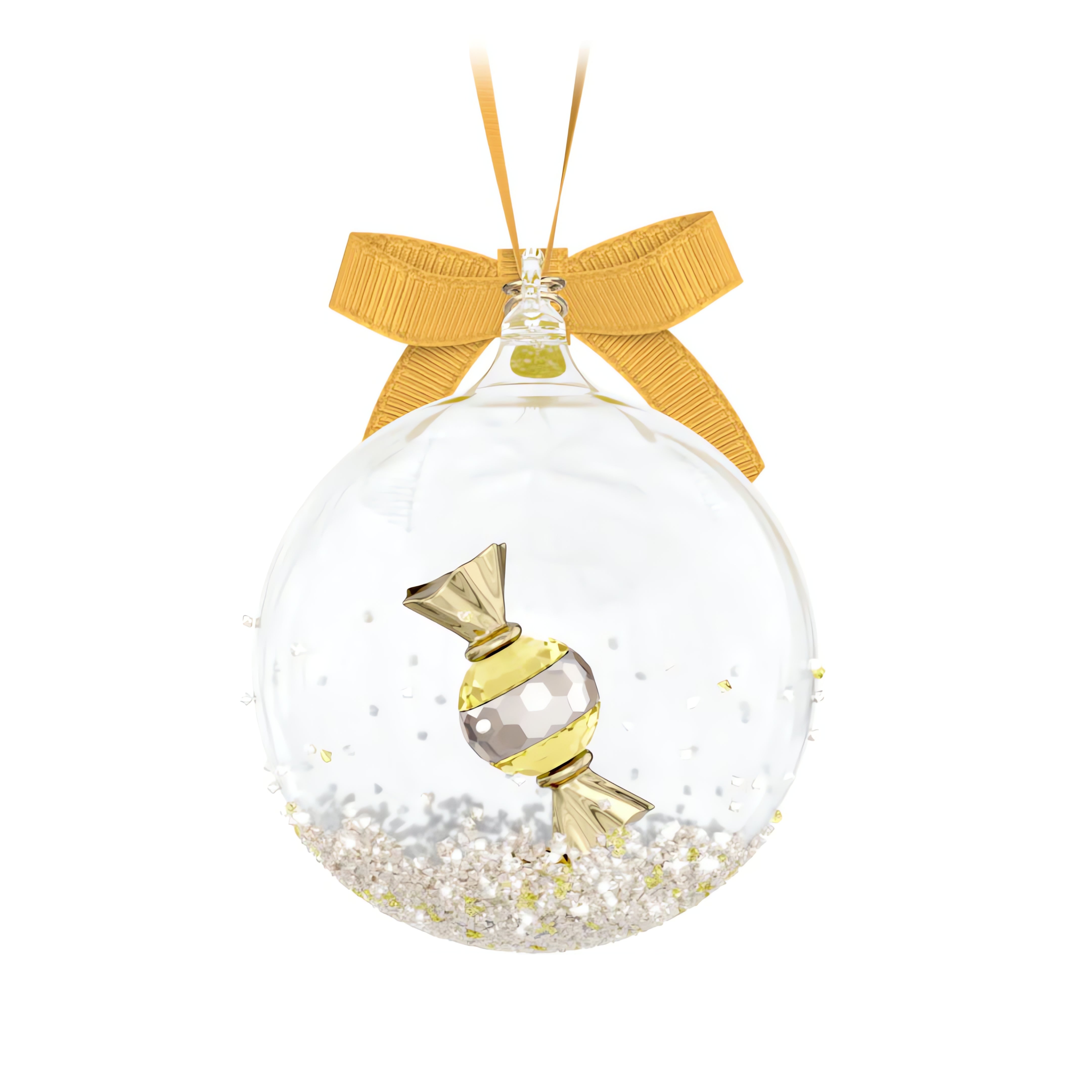 Holiday Cheers Dulcis Ball Ornament, Yellow