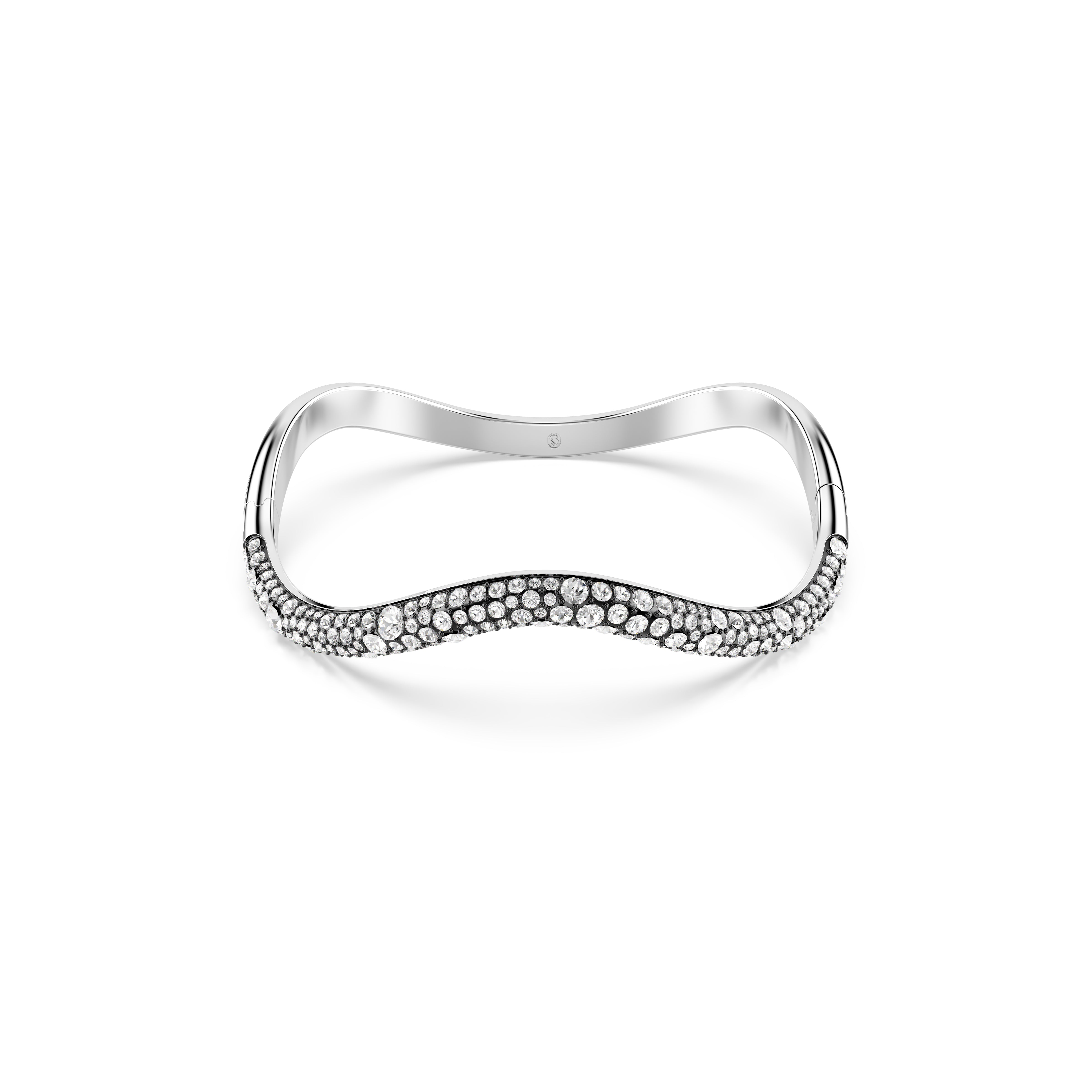 Sublima Bangle Bileklik, Yuvarlak Kesim, Beyaz, Rodyum Kaplama