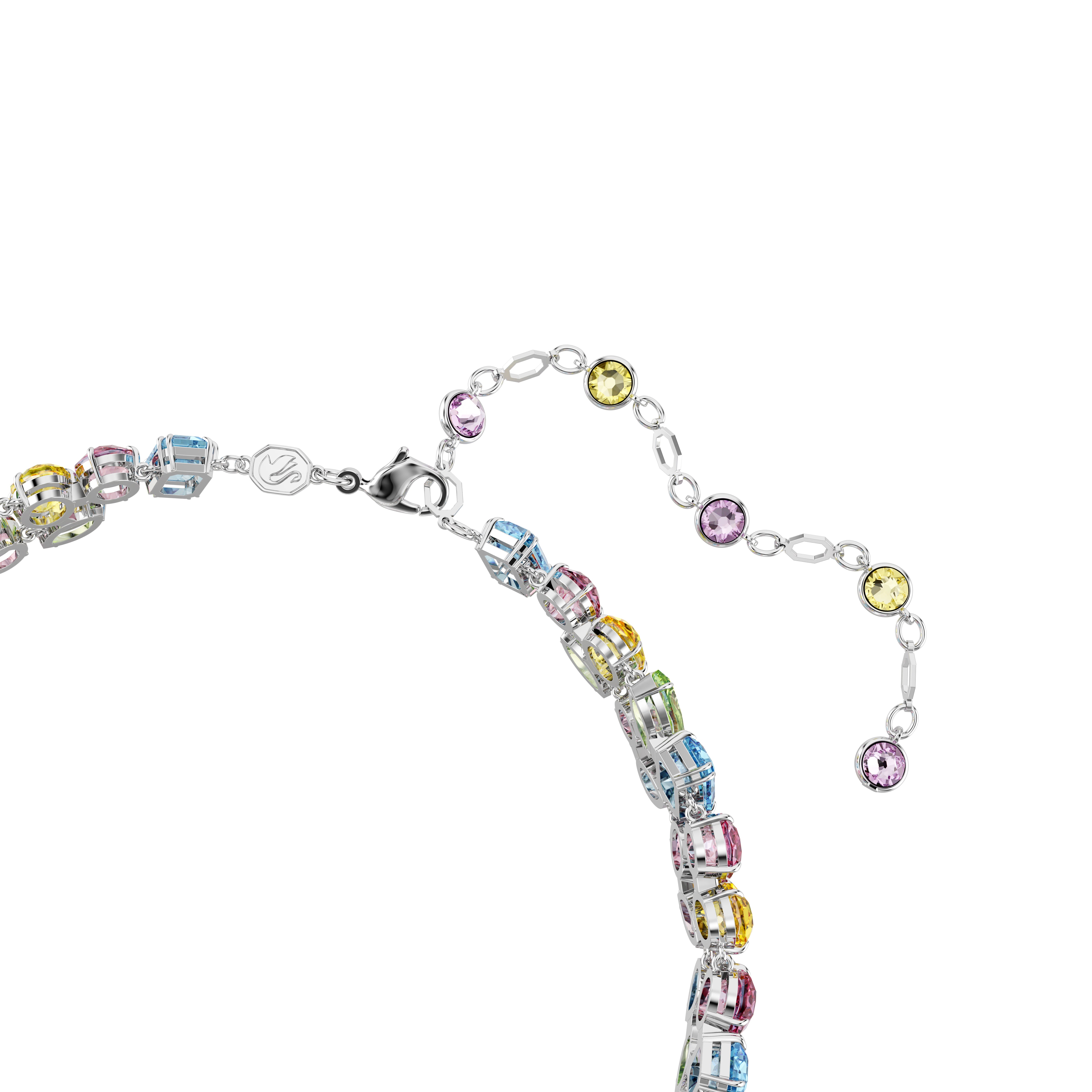 Gema Choker Kolye, Mixed Cuts, Çok Renkli, Rodyum Kaplama