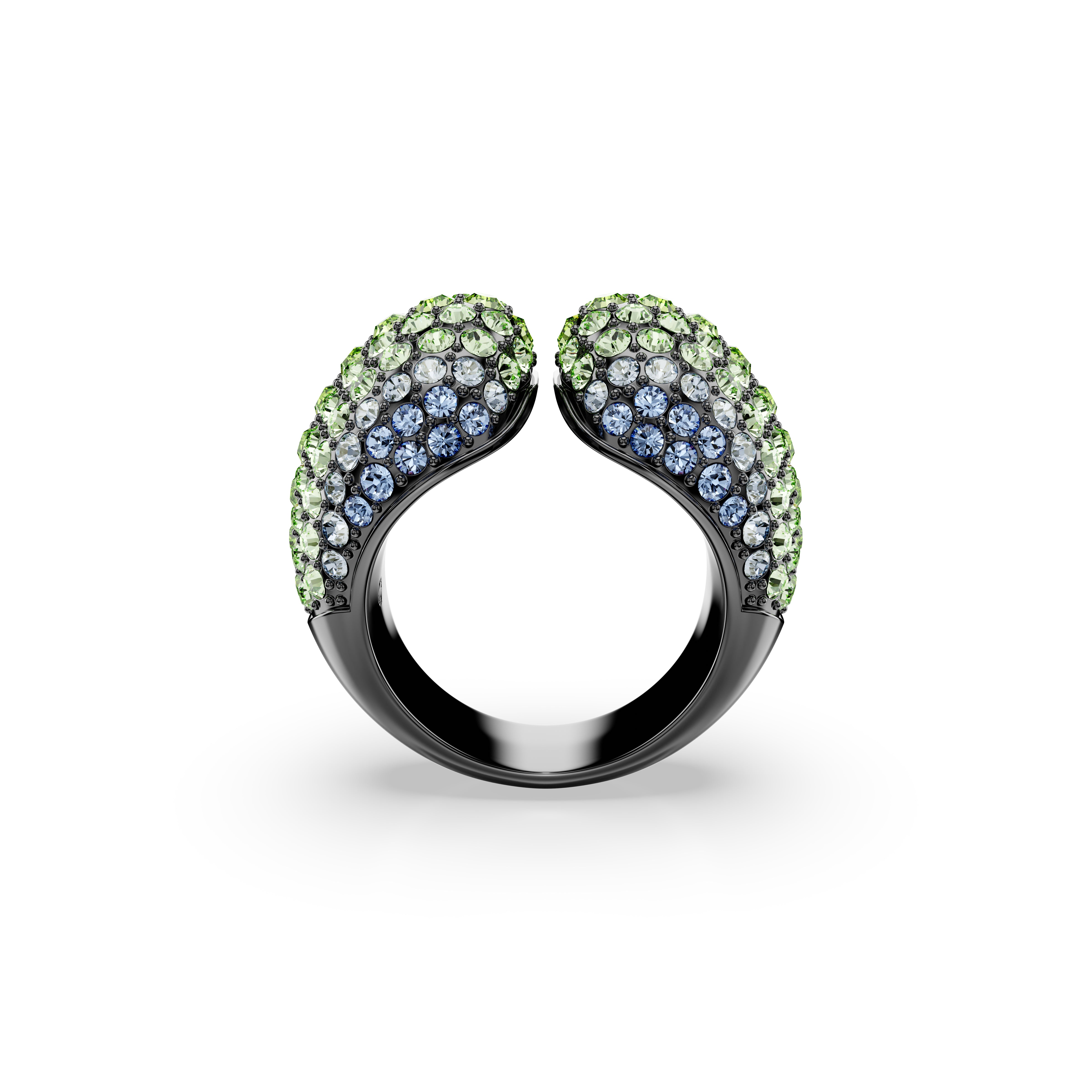 Sublima Cocktail Ring, Round Cut, Multicolored, Ruthenium Plated