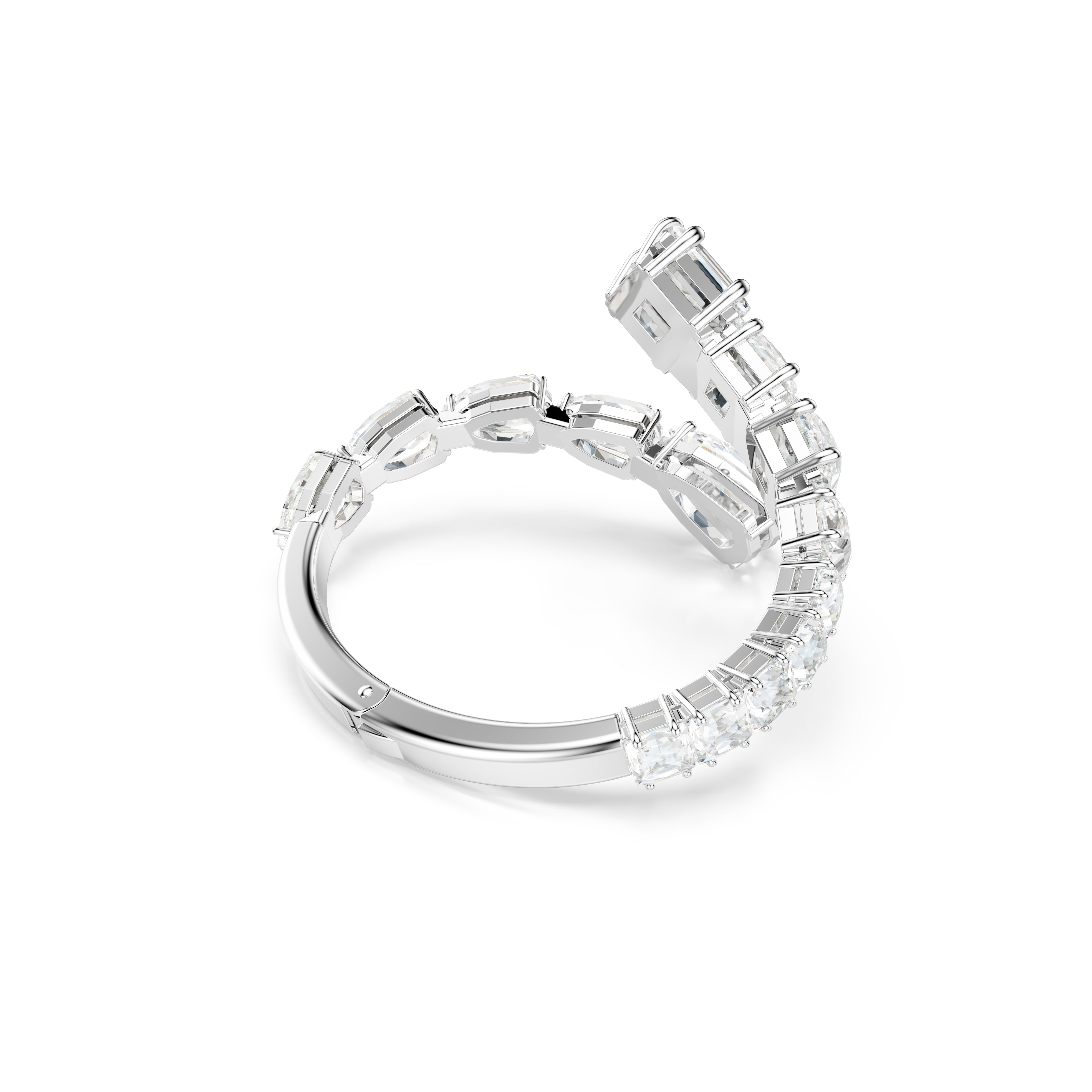 Matrix Bangle Bileklik, Mixed Cuts, Beyaz, Rodyum Kaplama