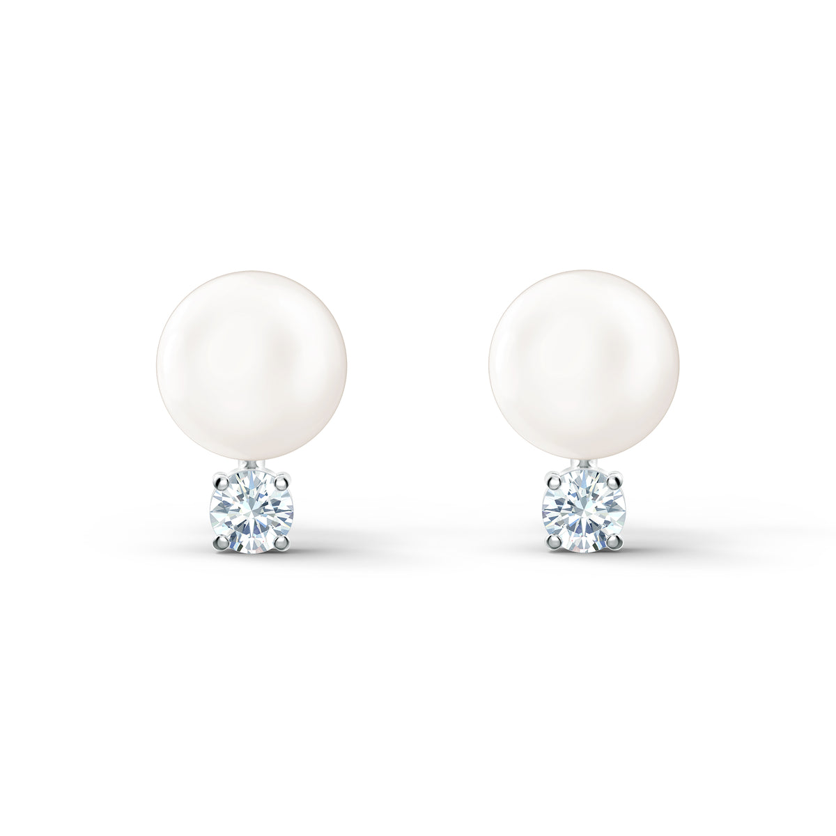 Treasure Pearl Küpe,Beyaz,Rodyum Kaplama