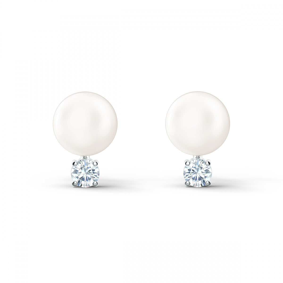 Treasure Pearl Küpe,Beyaz,Rodyum Kaplama