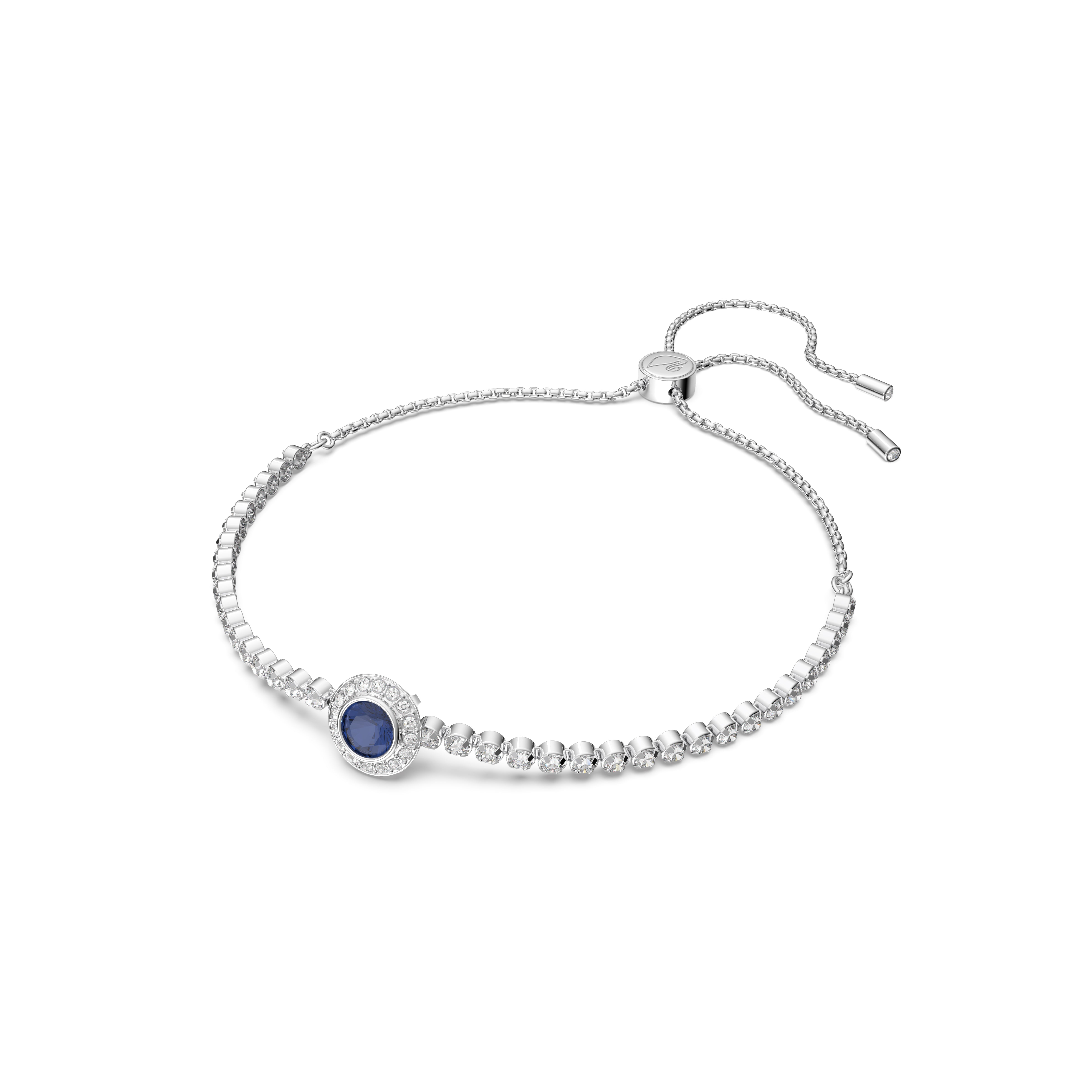 Subtle Bileklik, Round, Mavi, Rodyum Kaplama