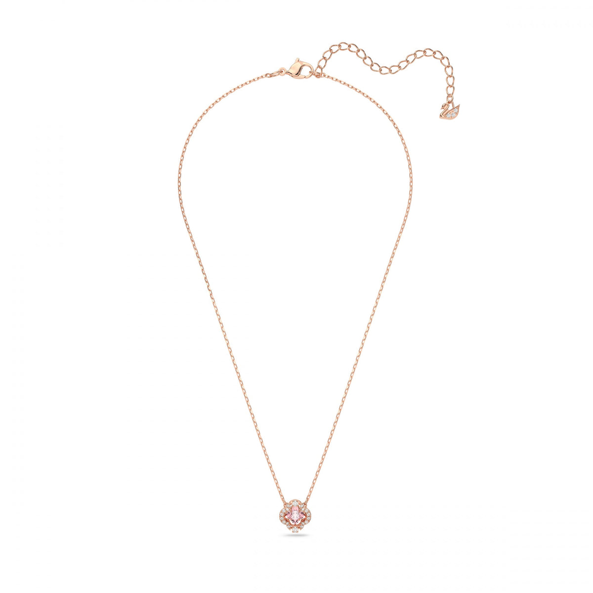 Sparkling Dc Clover Kolye, Pembe, Pembe Altın Rengi Kaplama