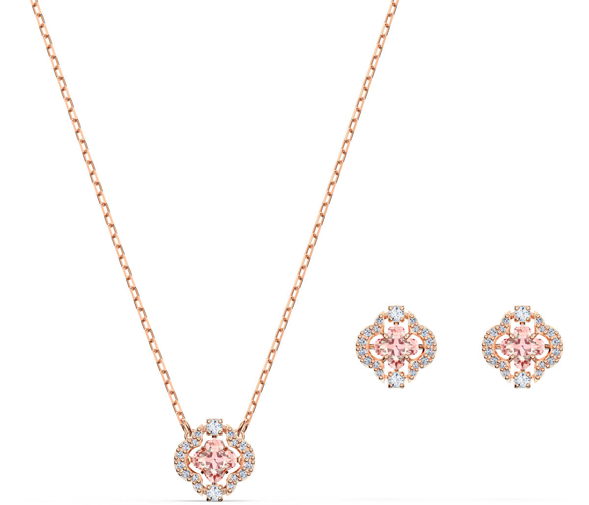 Sparkling Dc Round Set, Pembe, Pembe Altın Rengi Kaplama