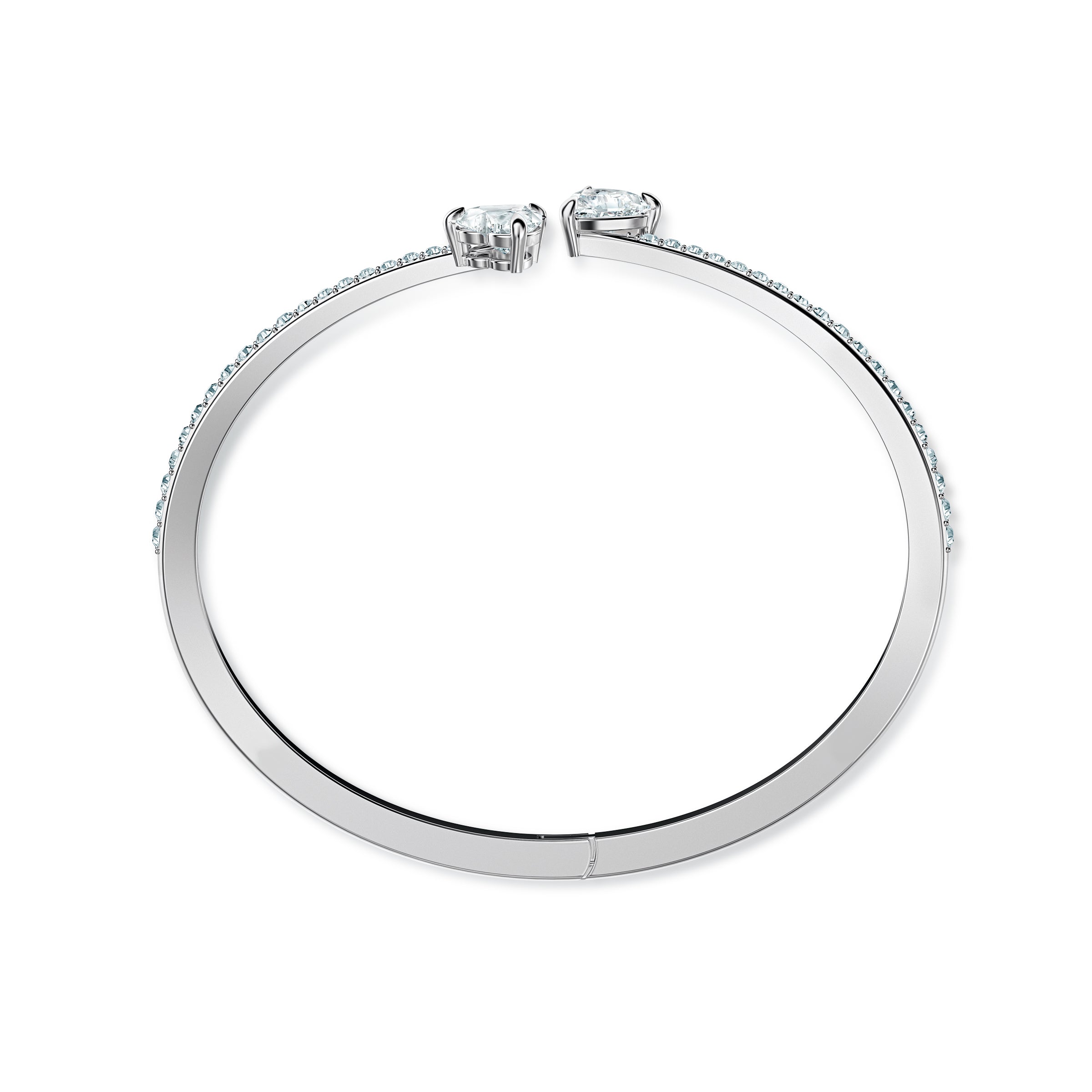 Attract Cuff Bileklik, Beyaz, Rodyum Kaplama