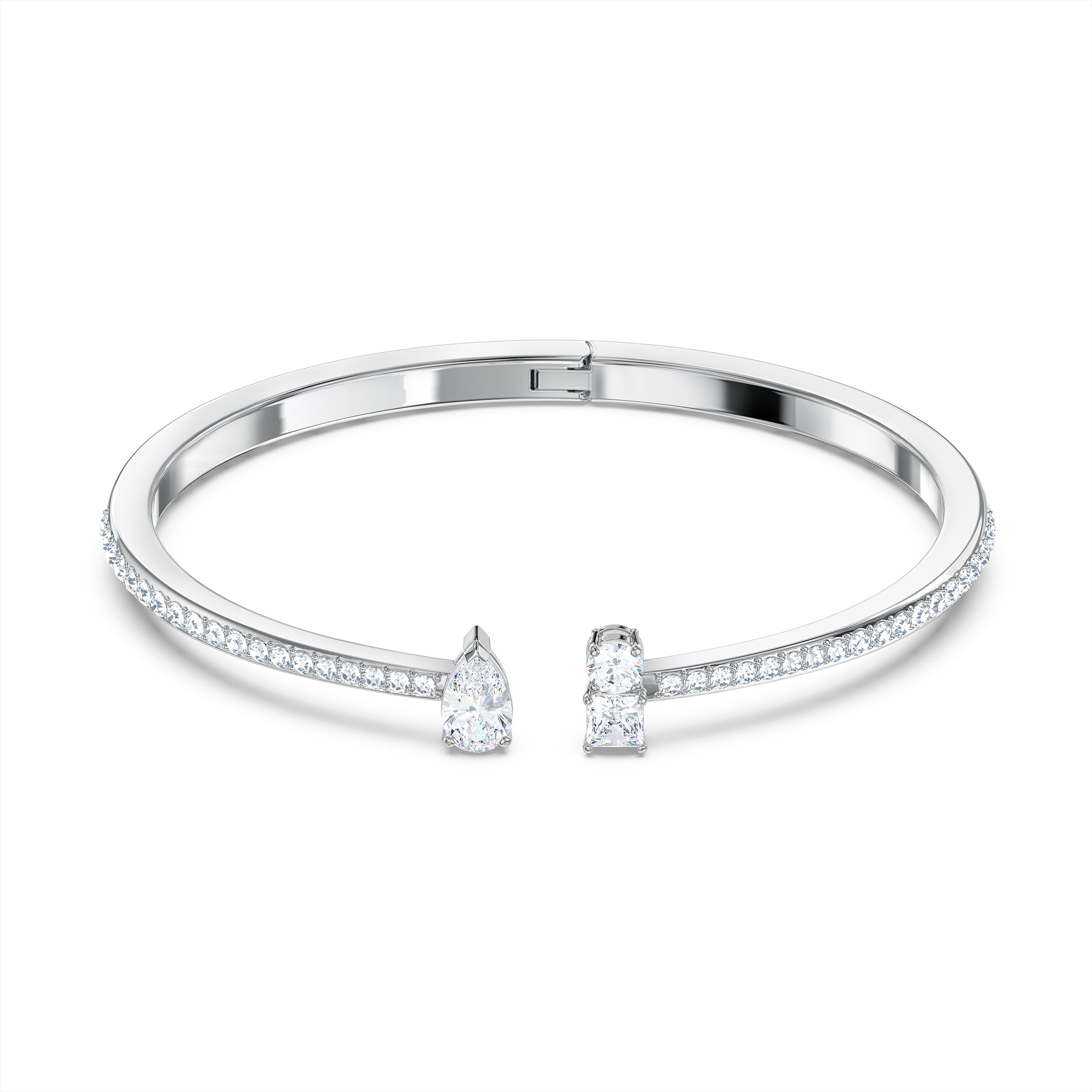 Attract Cuff Bileklik, Beyaz, Rodyum Kaplama