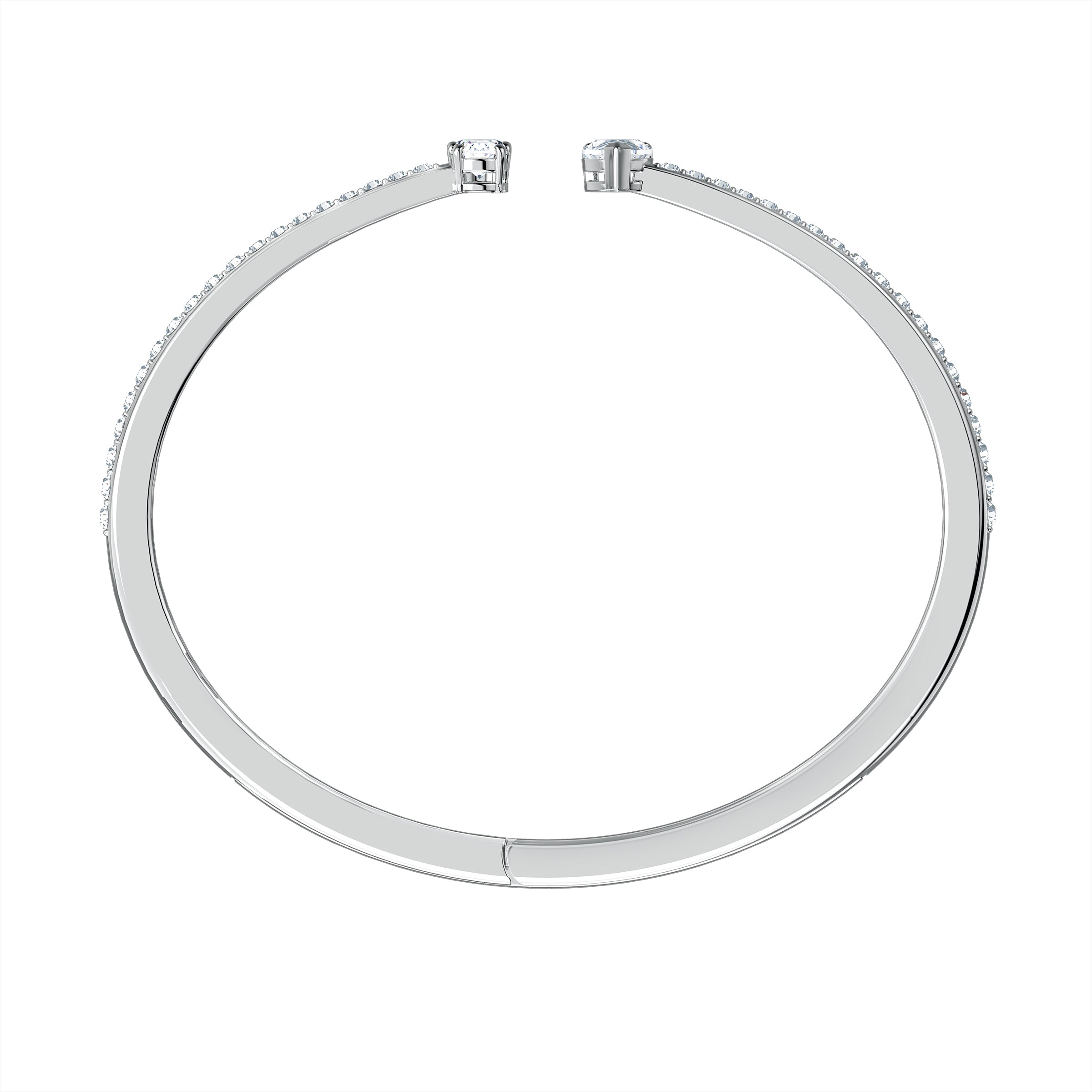 Attract Cuff Bileklik, Beyaz, Rodyum Kaplama