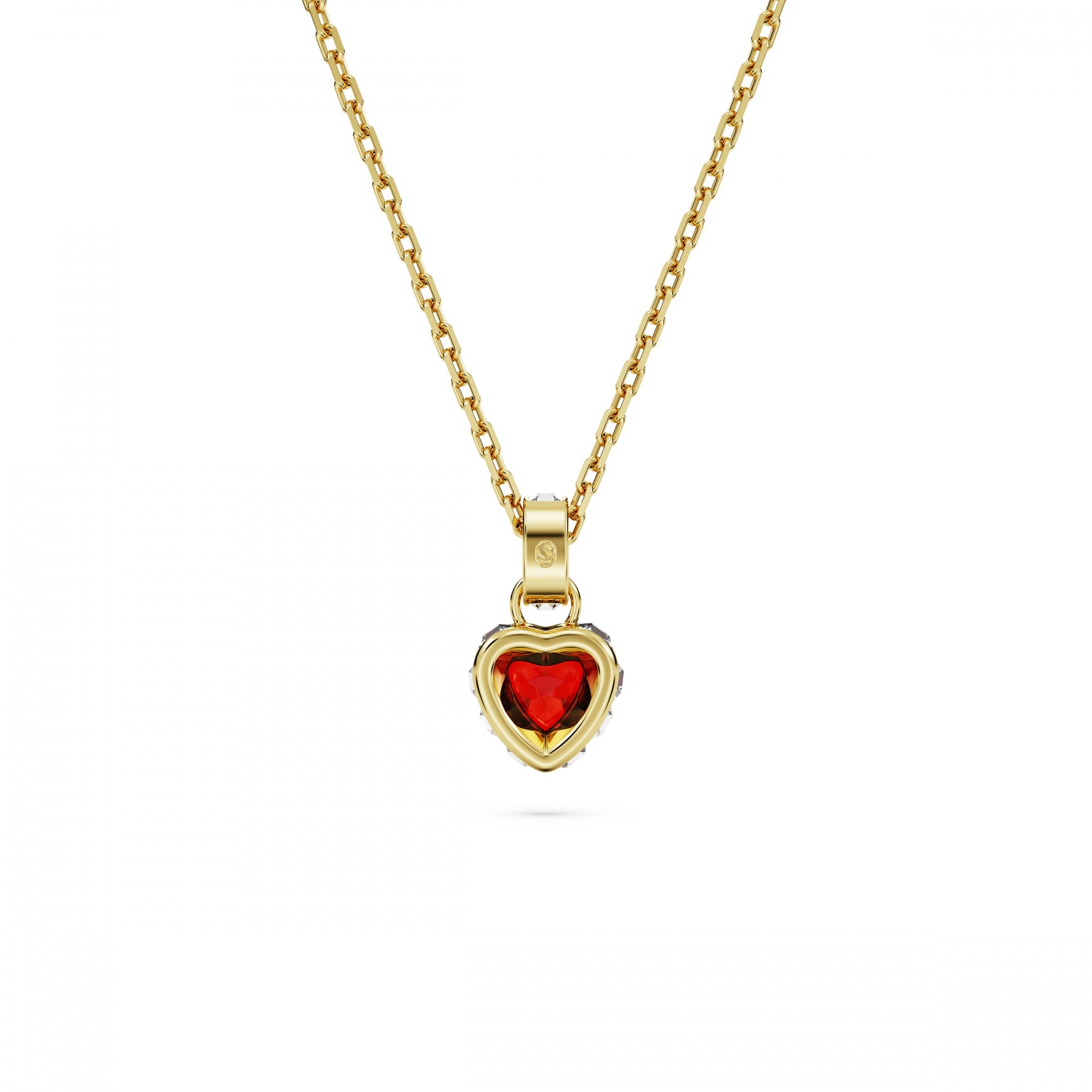 Stilla Kolye, Heart, Kırmızı, Sarı Altın Rengi Kaplama