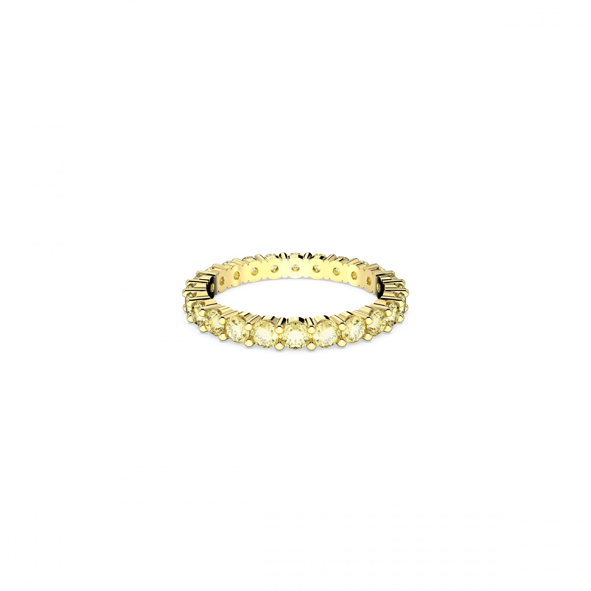 Matrix Yüzük, Round Cut, Sarı, Sarı Altın Rengi Kaplama, 50