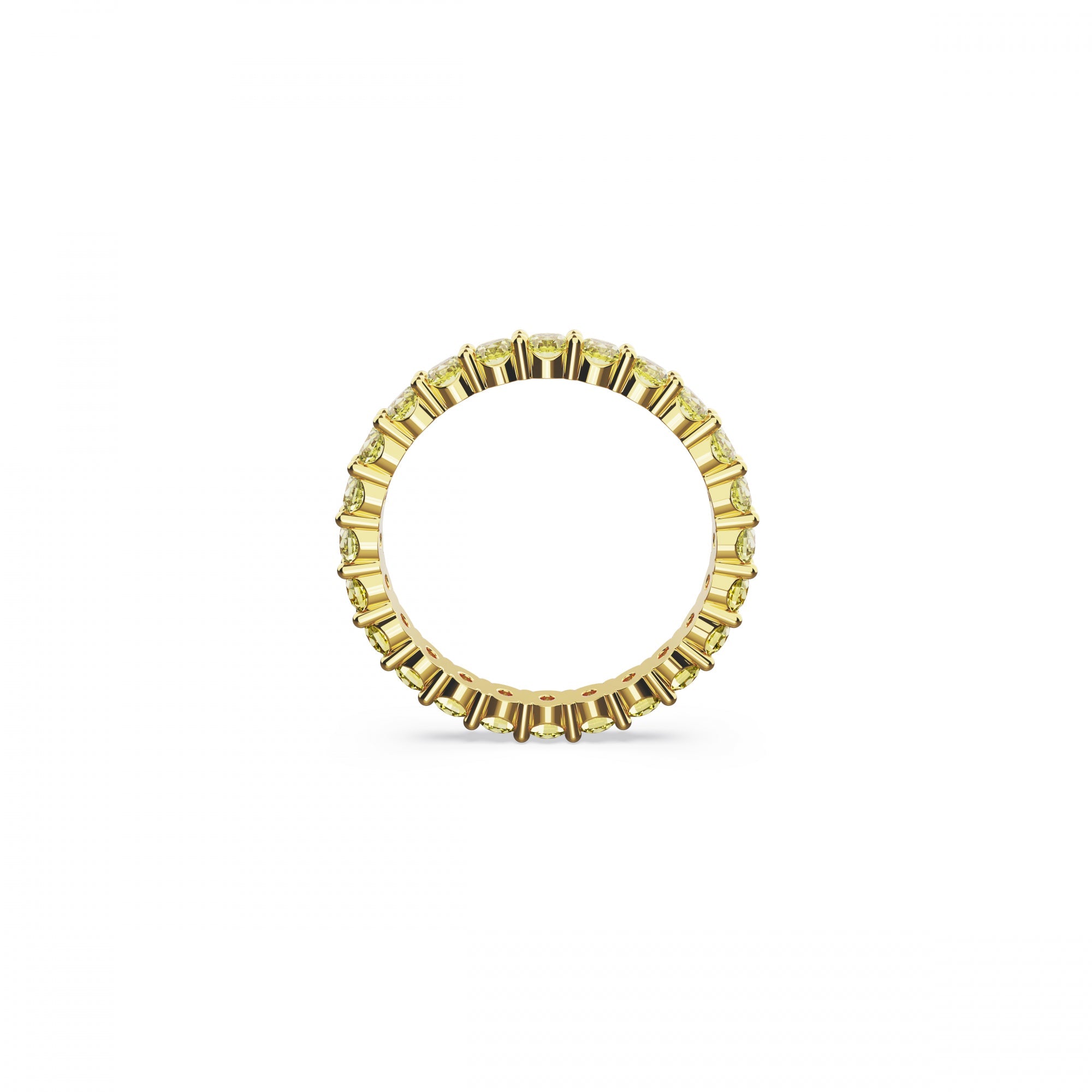 Matrix Yüzük, Round Cut, Sarı, Sarı Altın Rengi Kaplama, 50
