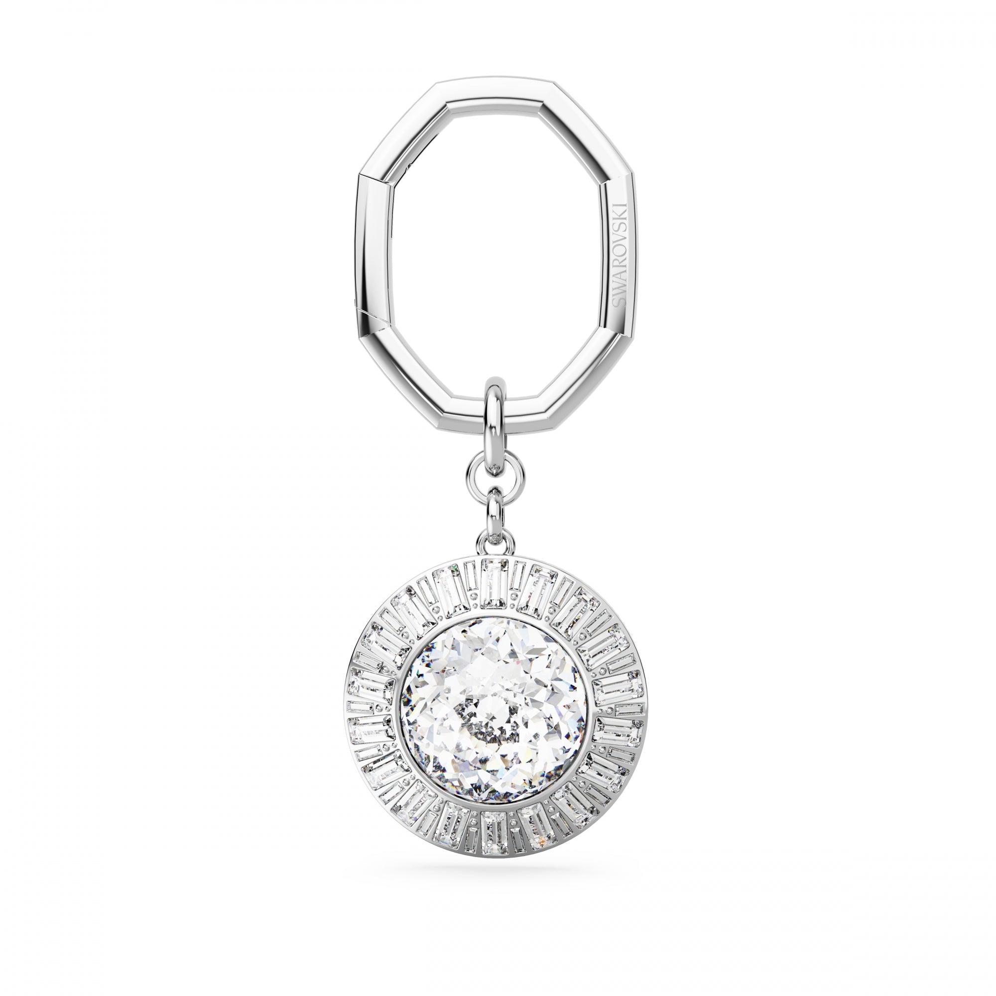 Lucent Anahtarlık, Round cut, Beyaz, Rodyum Kaplama