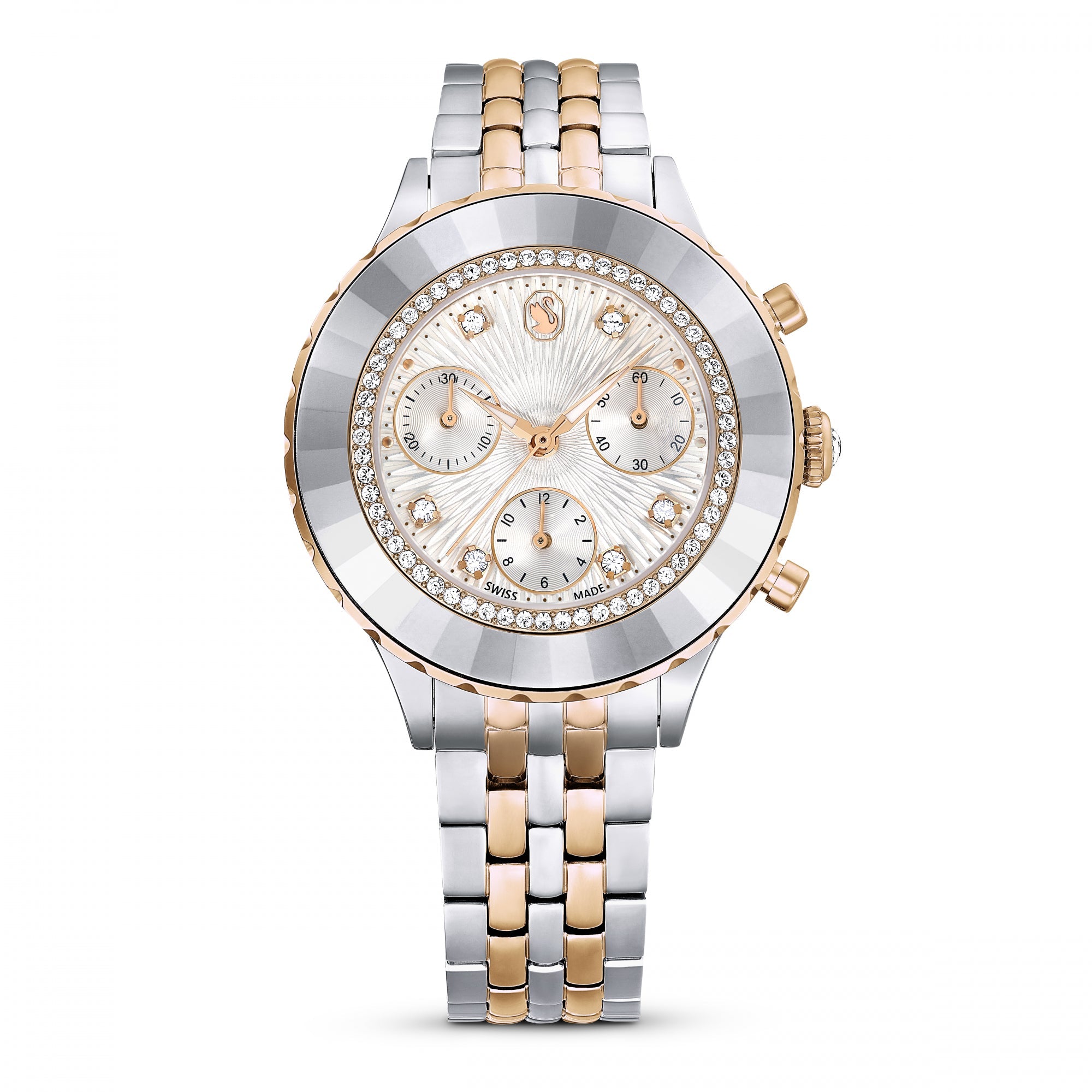 Octea Chrono Saat, Metal Bileklik, Rose Altın Tonu, Karışık Metal