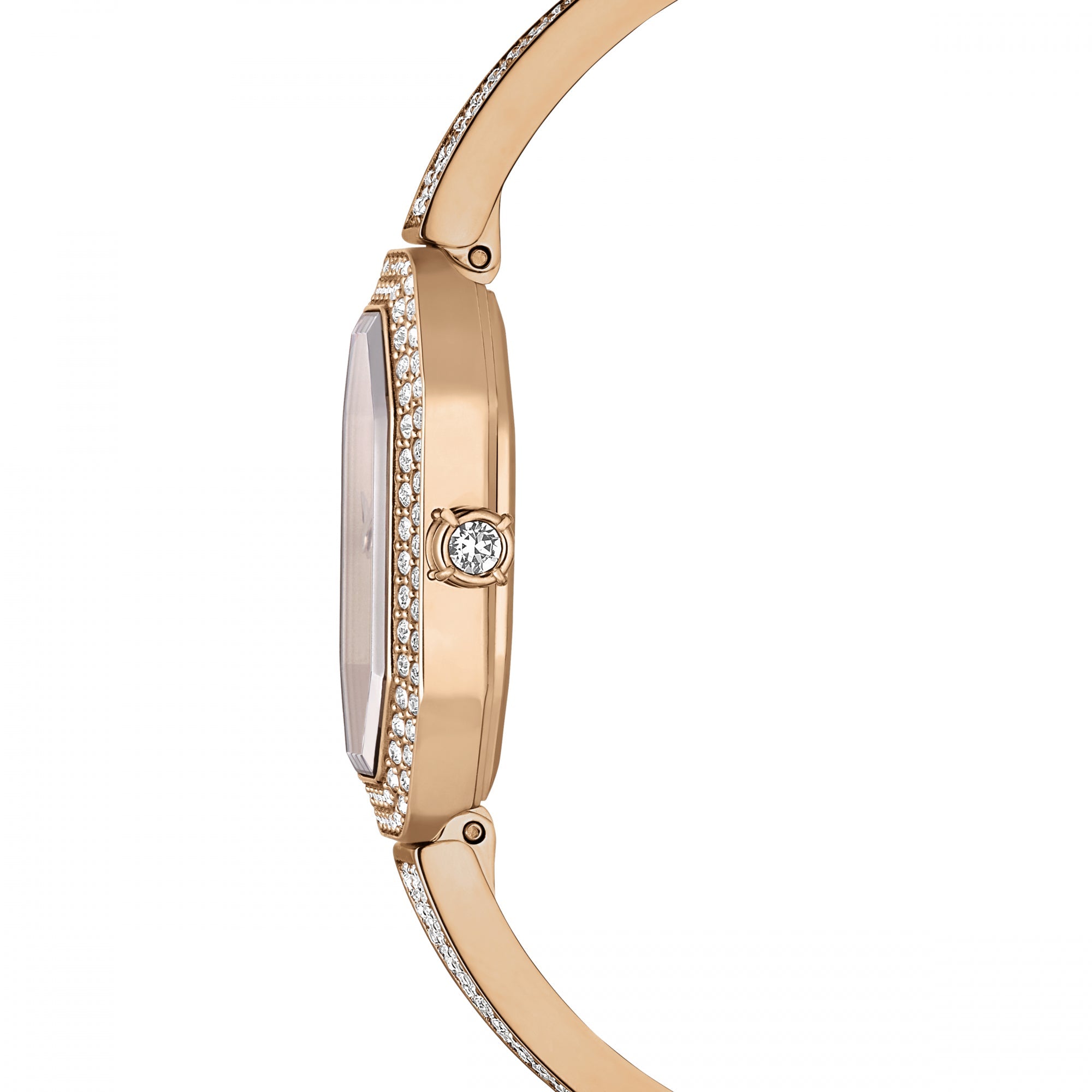 Dextera Bangle Saat, Metal Bileklik, Rose Altın Tonu, Pembe Altın Rengi Yüzey
