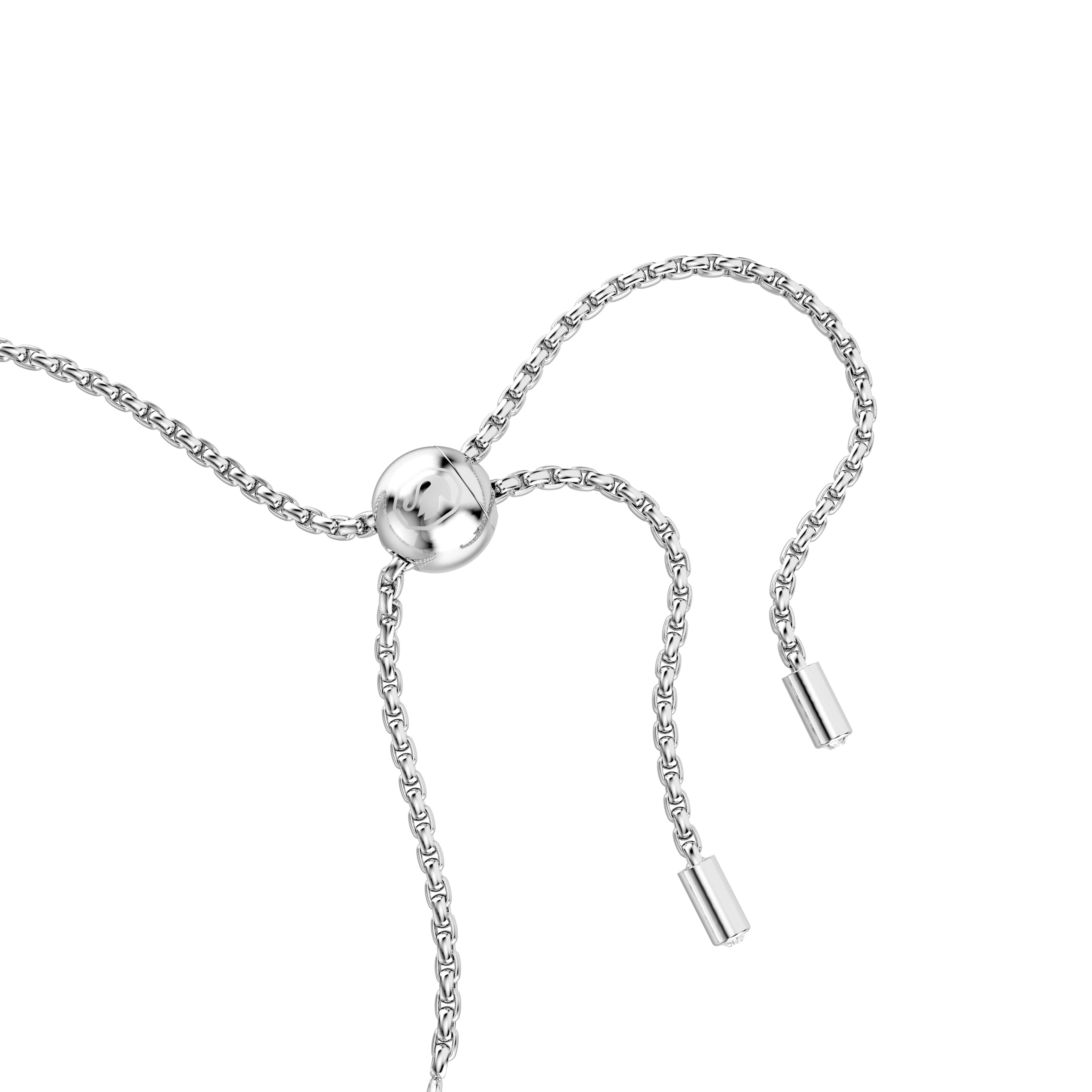 Matrix Tennis Bileklik, Karişik Yuvarlak Kesim, Beyaz, Rodyum Kaplama