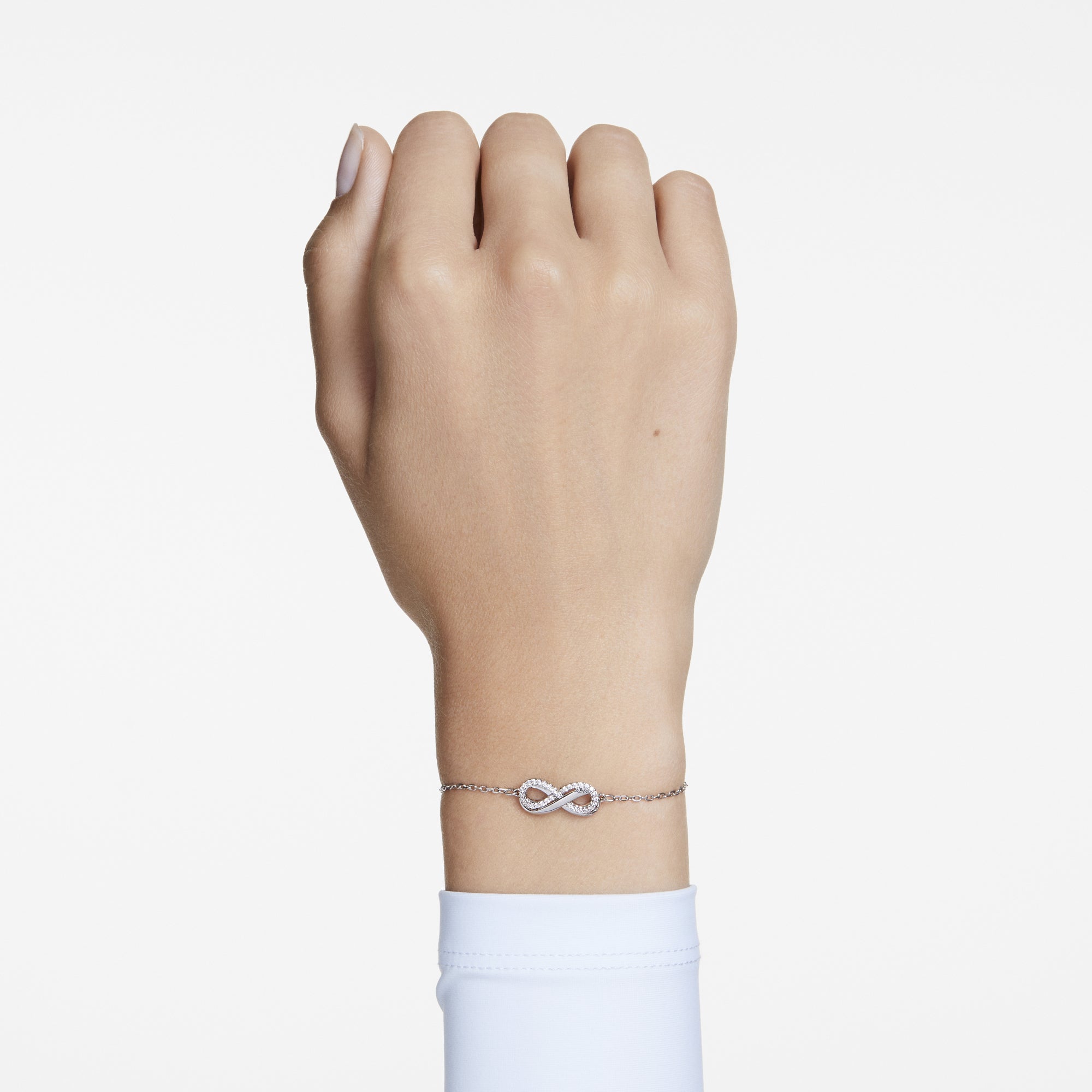 Hyperbola Bileklik, Infinity, XS, Beyaz, Rodyum Kaplama, M