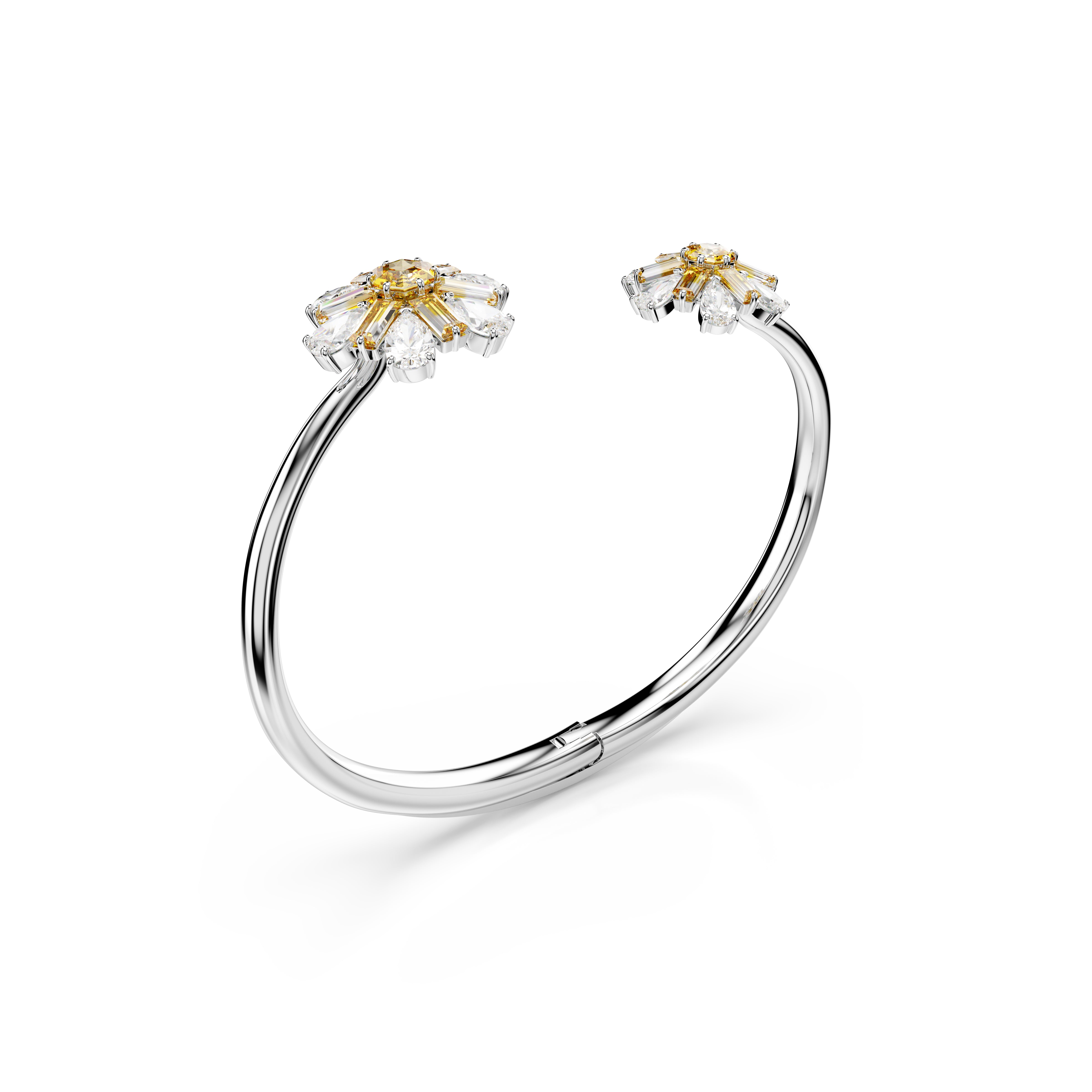 Idyllia Bileklik, Flower, Sari, Rodyum Kaplama