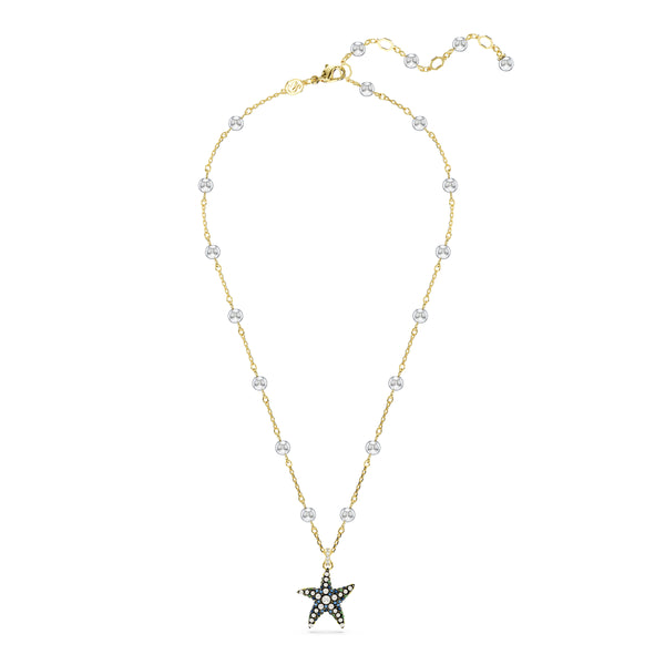 Idyllia Kolye, Kristal İnciler, Denizyildizi, Çok Renkli, Altin Rengi Kaplama