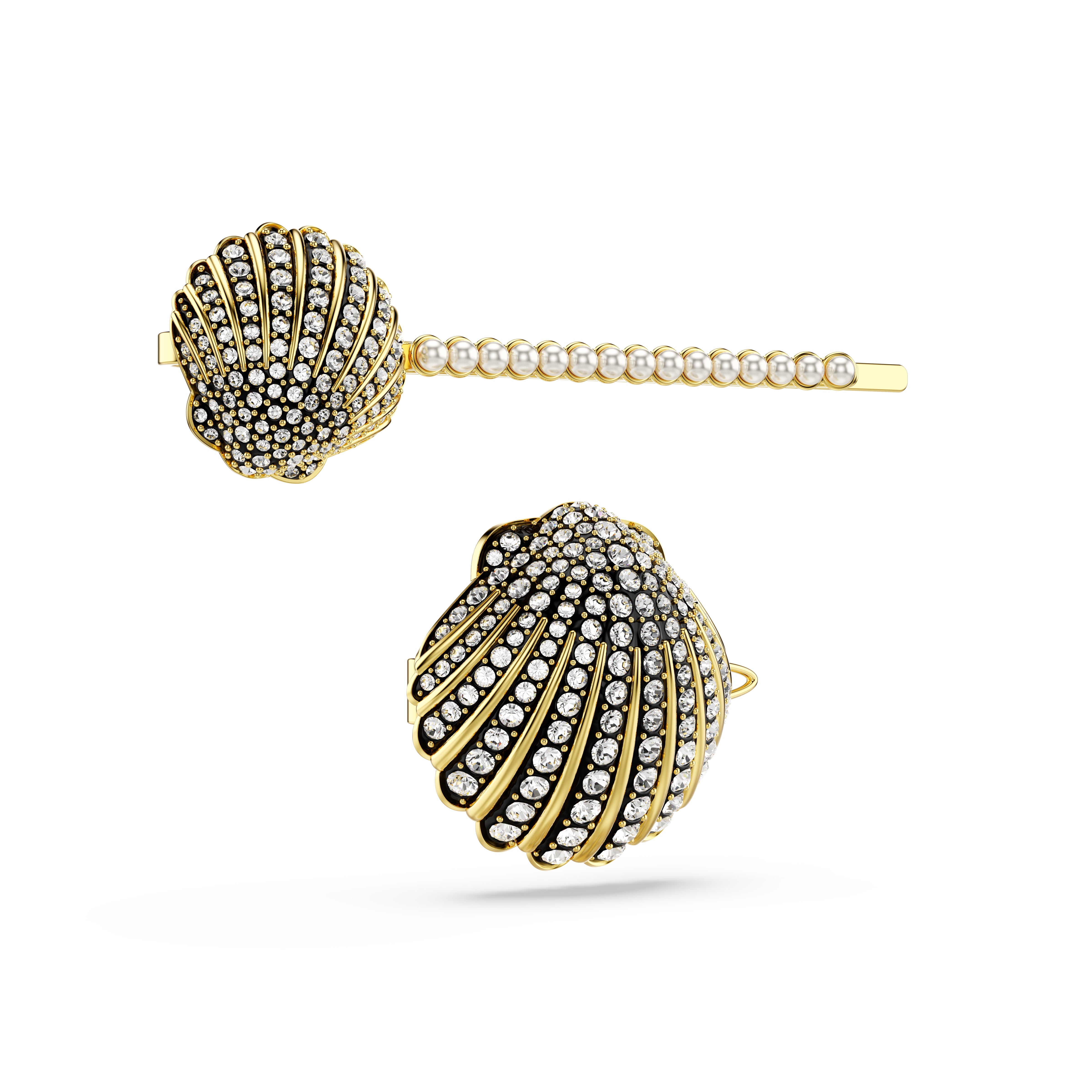 Idyllia Saç İğnesi, Set (2), Deniz Kabuğu, Karışık Metal