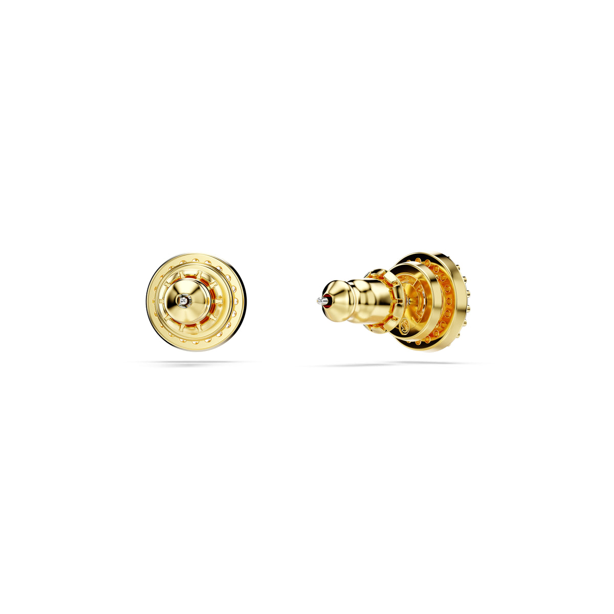 Una Stud Küpe, Round Cut, Altın Ton, Sarı Altın Rengi Kaplama