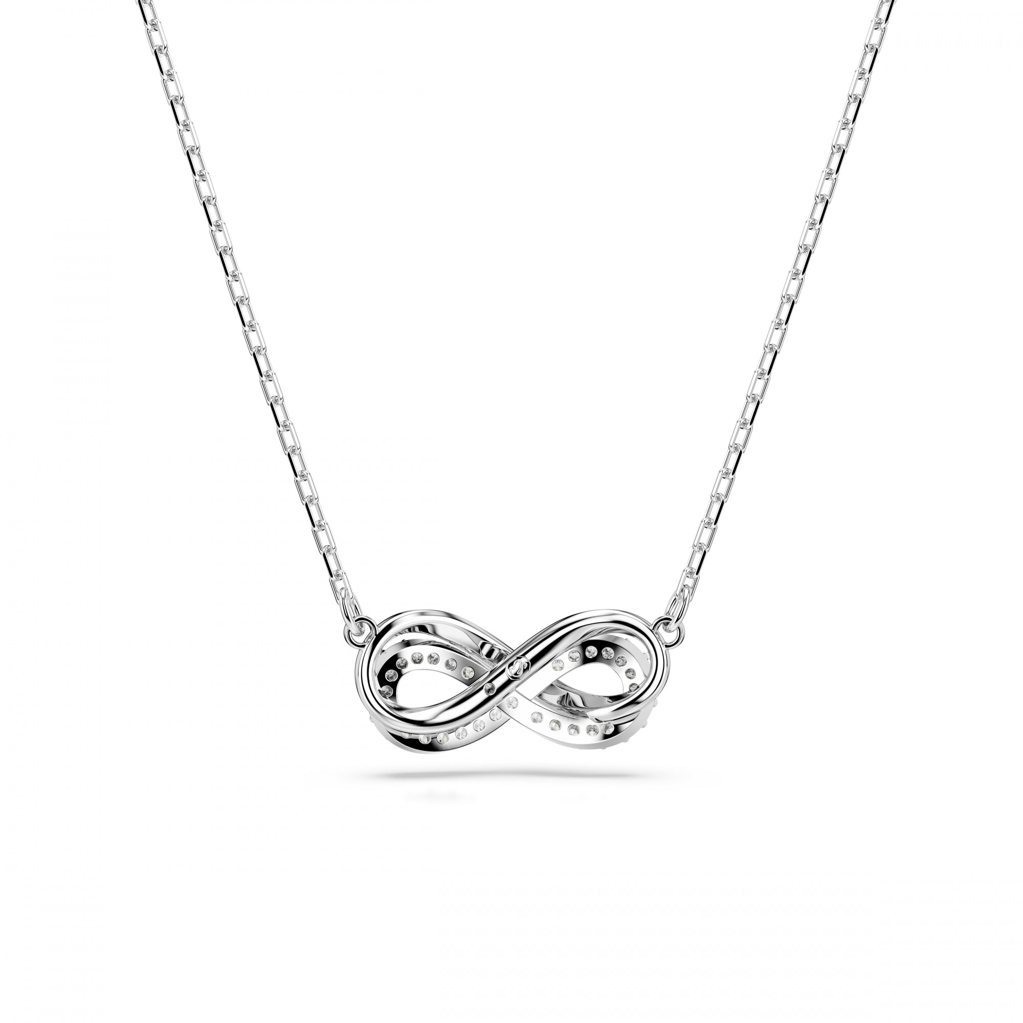 Hyperbola Kolye, Pavé, Infinity, Beyaz, Rodyum Kaplama