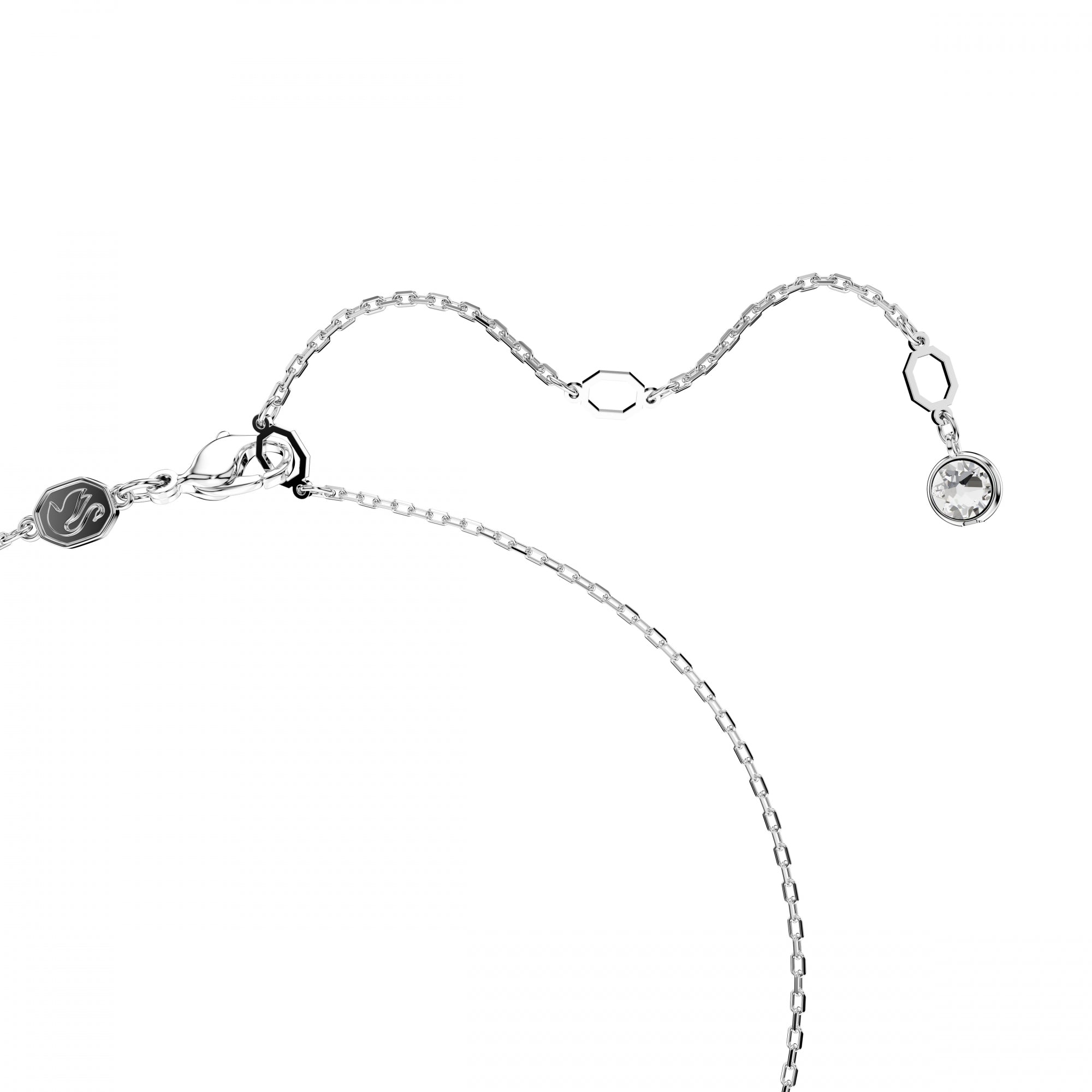 Hyperbola Kolye, Pavé, Infinity, Beyaz, Rodyum Kaplama