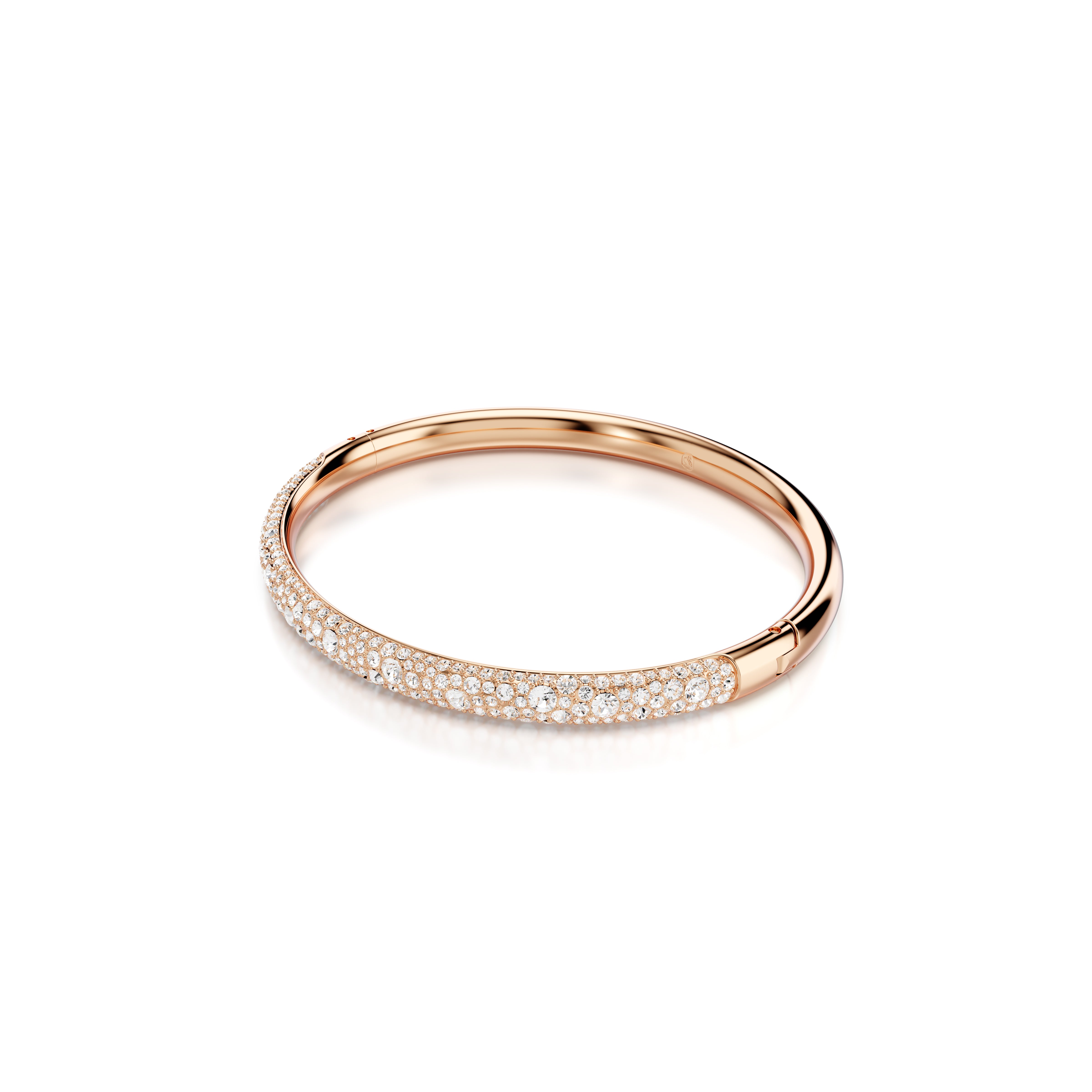 Meteora Bileklik, Kar Pavé, Beyaz, Pembe Altin Rengi Kaplama